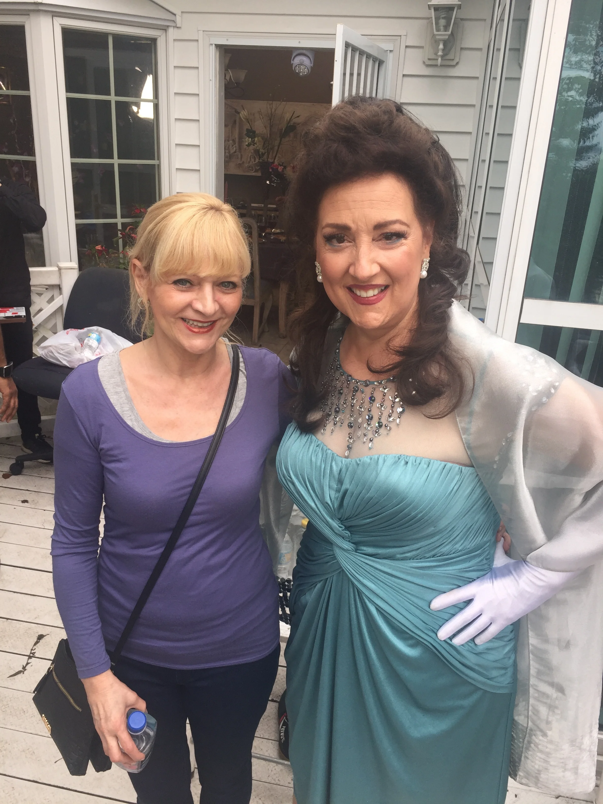 With Cristina Fontanelli on "Santino" Set