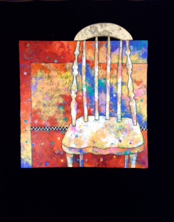 Chicken and Dumplings, 26 X 24, acrylics and Chair part