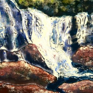 FRAN HUDELSON Cedar Rock Falls at Cathey's Creek