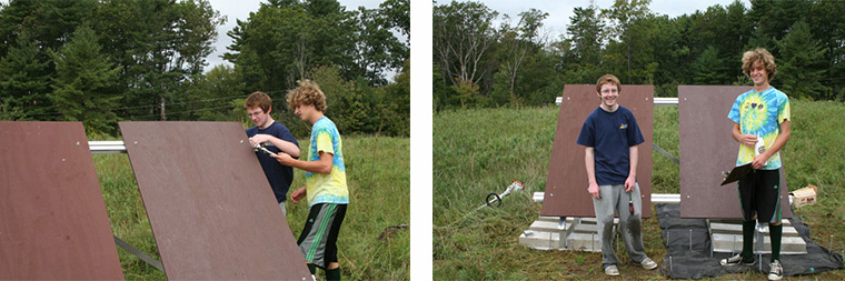 Pentucket High seniors Will Craig and Dan Ryan of West Newbury won the Naval Science Award from the Office of Naval Research for their findings in a solar panel experiment on a town landfill.