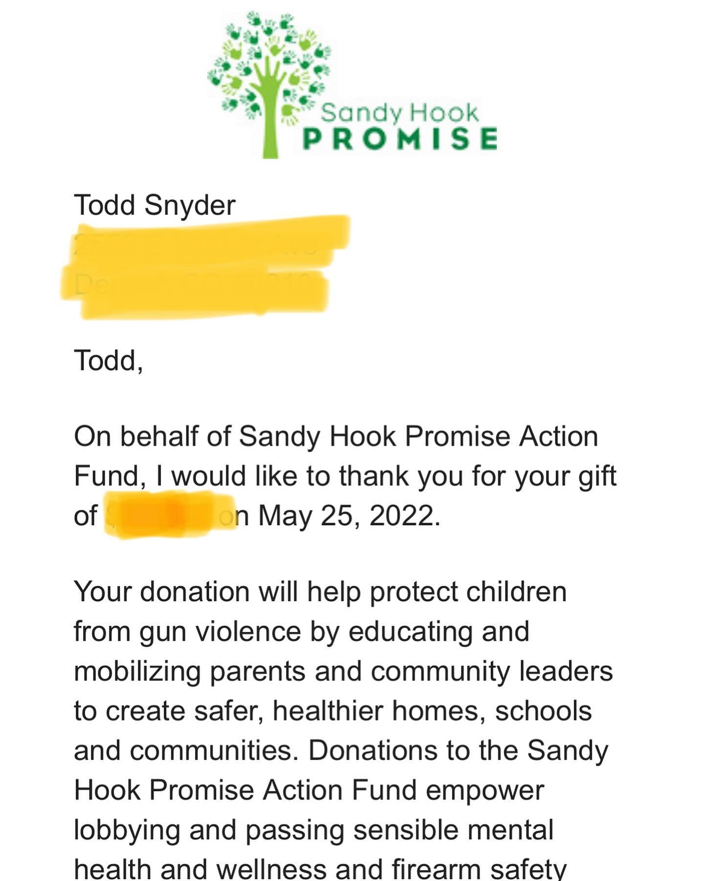 Enough is enough with these school shootings. Please do your part and get involved or find an organization to support their efforts for smart gun control measures and mental health support. @sandyhookpromise
