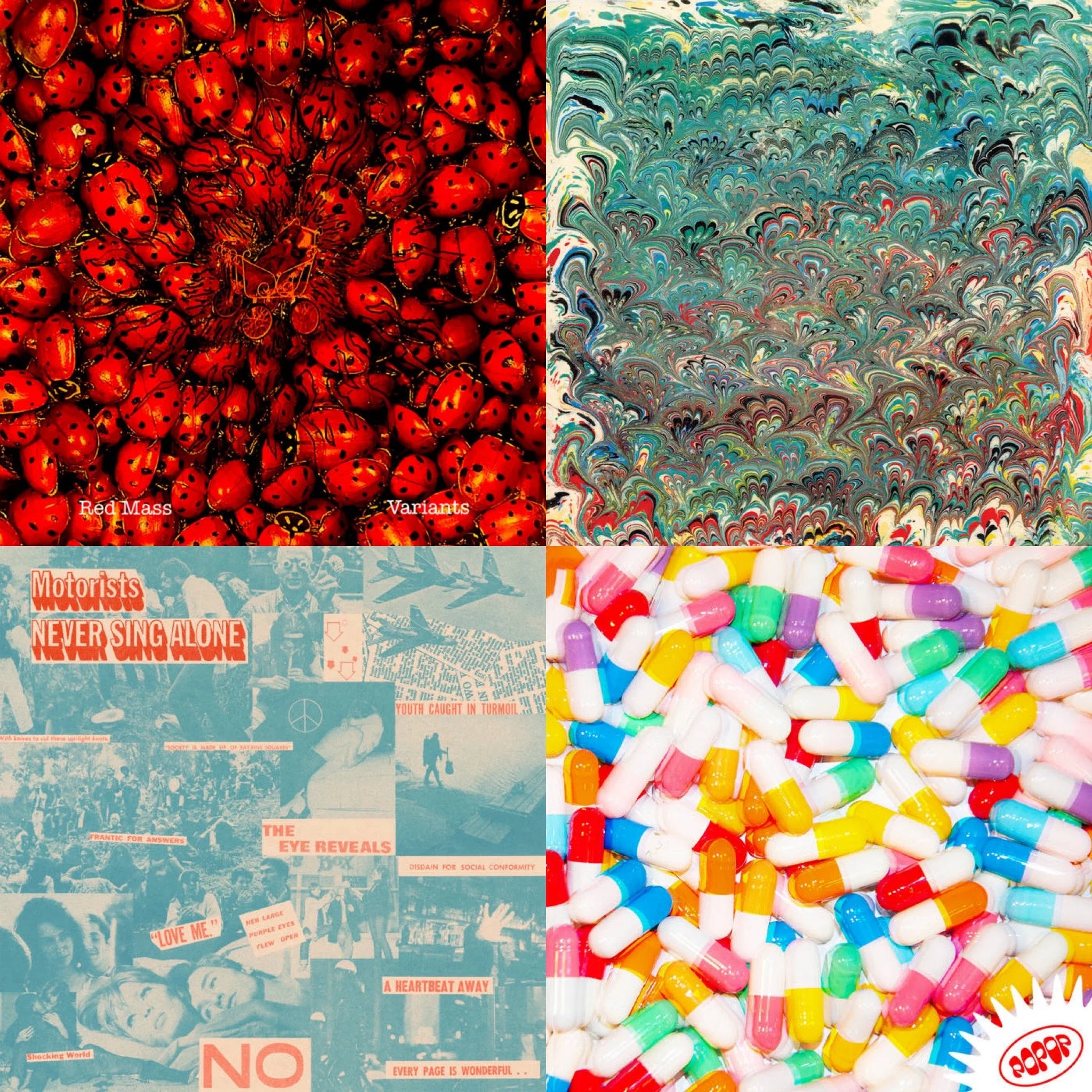 Red Mass, Andrew MacKelvie's Many Worlds, Motorists, and Multivitamines
