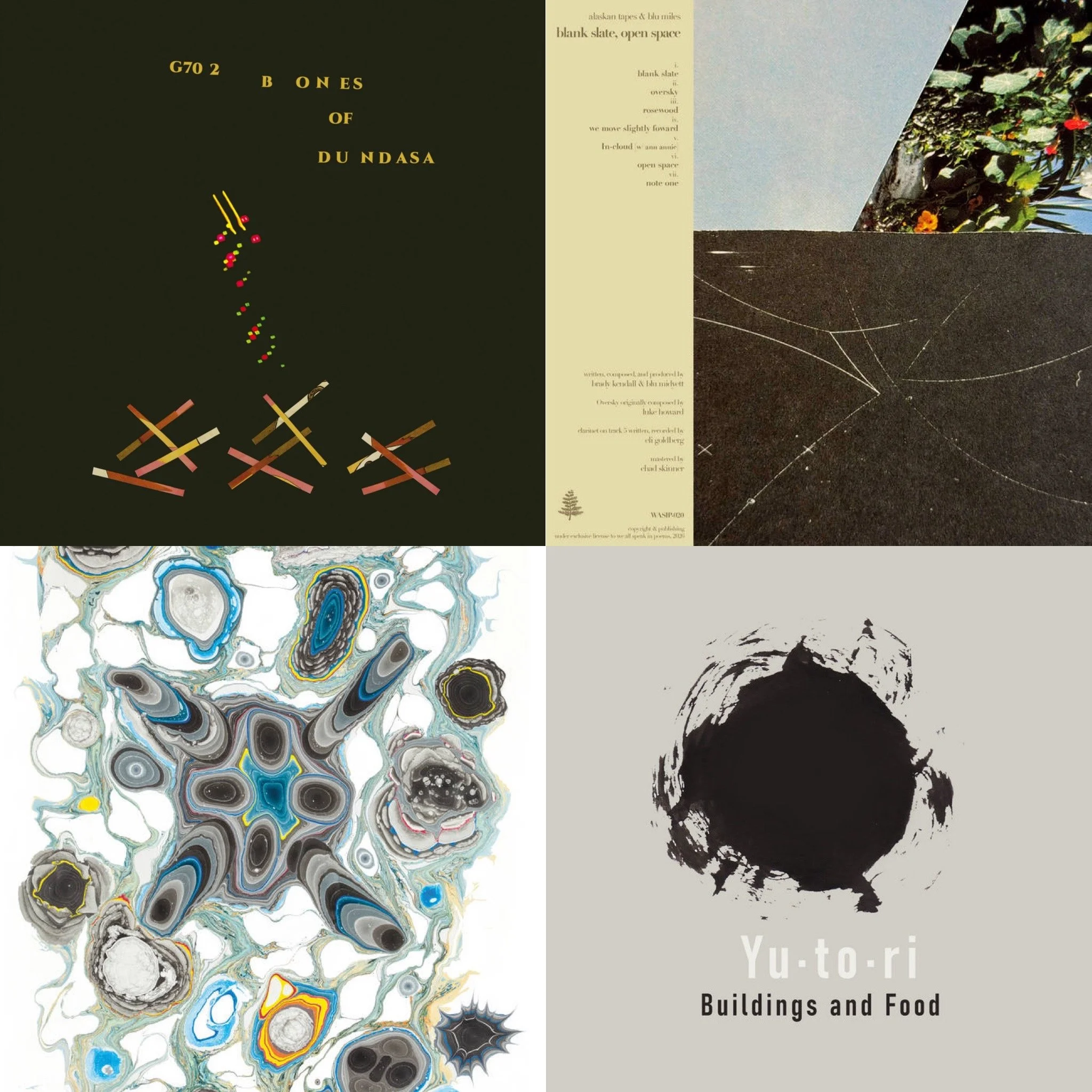 Glissandro 70, Alaskan Tapes &amp; Blu Miles, Khôra &amp; Mas Aya, and Buildings and Food