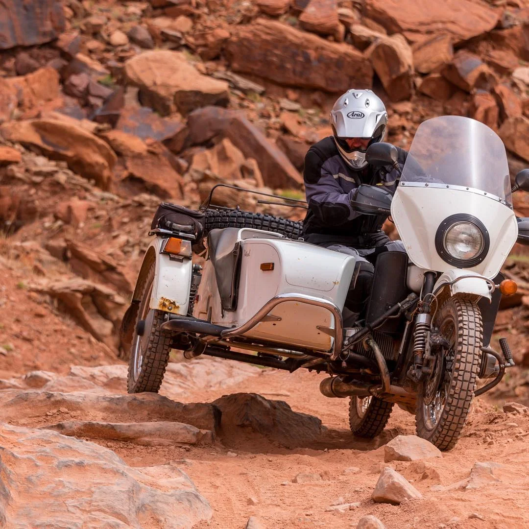 Picking lines on the hill climb. Photo: Tim L .