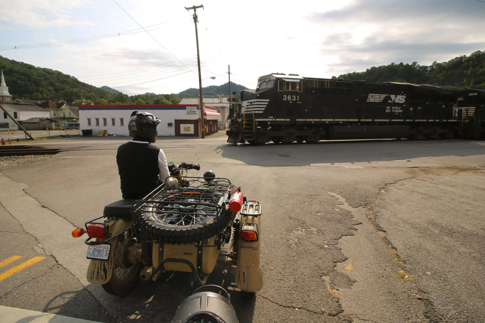 Waiting for a train in Williamson, WV, one of the bigger mining towns in the area.