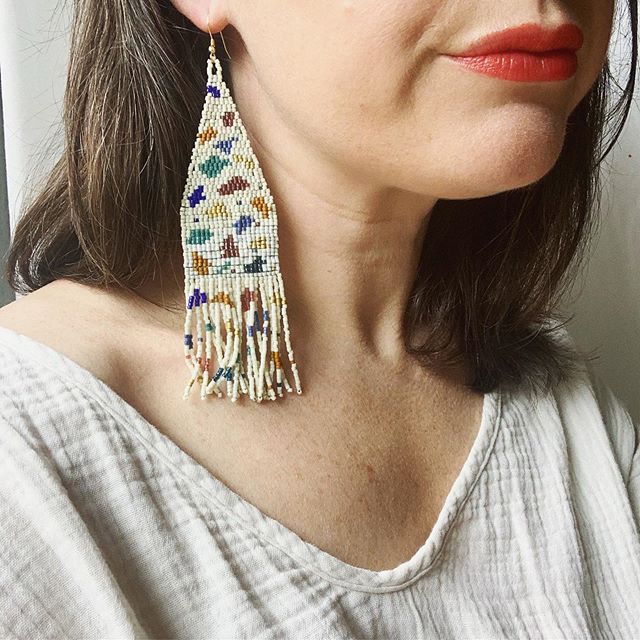 Made for summer days and celebrations. Hope you are enjoying this beautiful kick off to summer ❤️🌈. A few days left to snag the #terrazzo earring in the @thehandmadepopup - and make them part of your go-to for all those warm summer nights ahead.