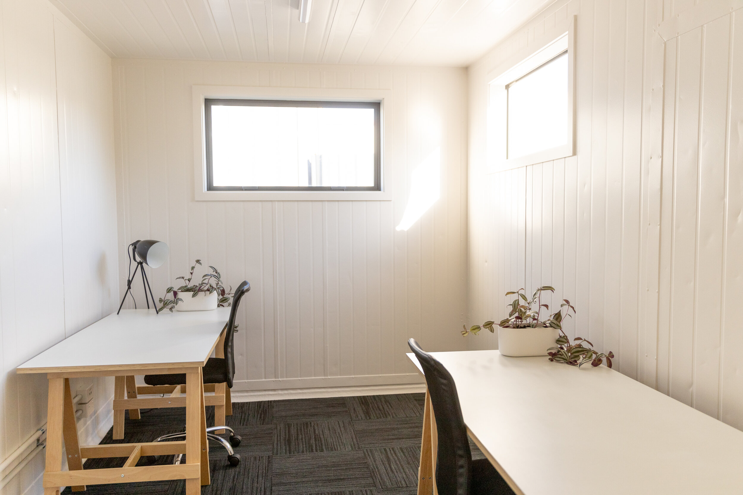  The Cell Coworking Space has 4 private offices varying in size, shape and occupancy. 