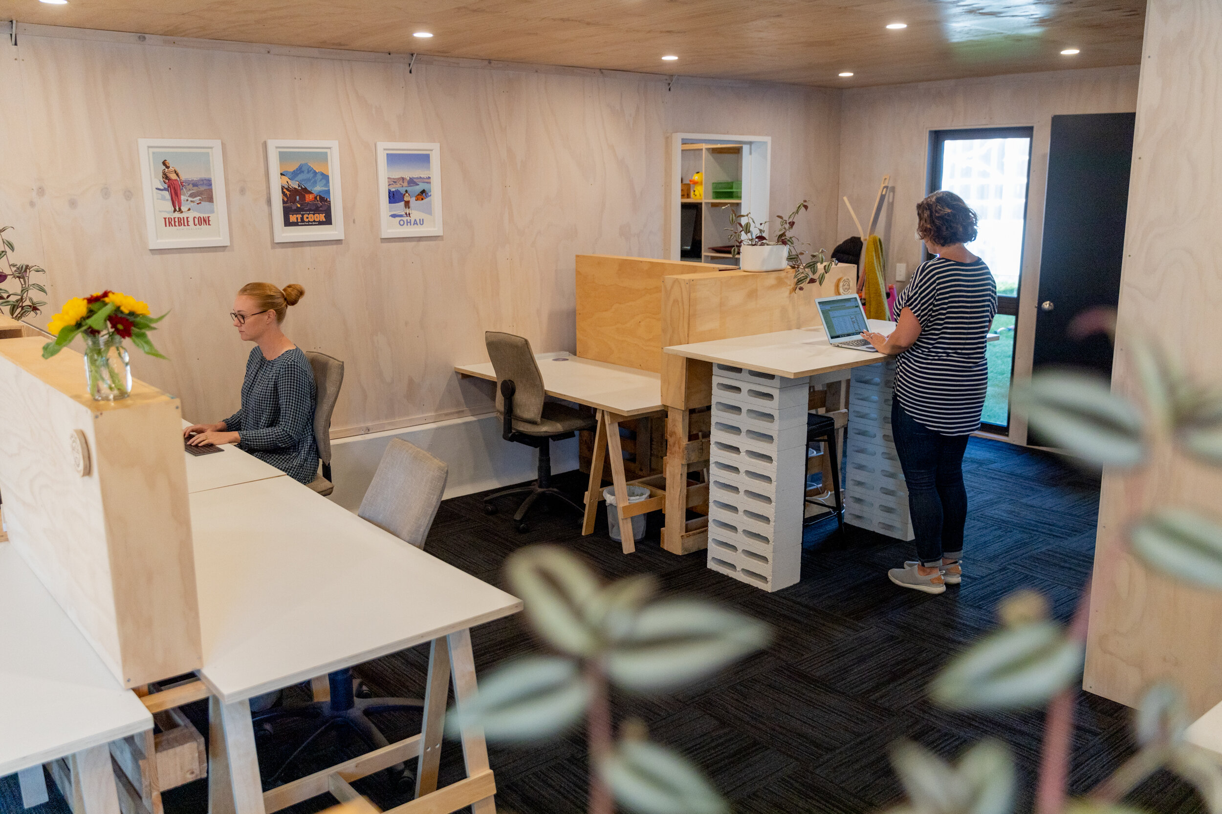  The Cell Coworking Space open plan space has standing desk options. 