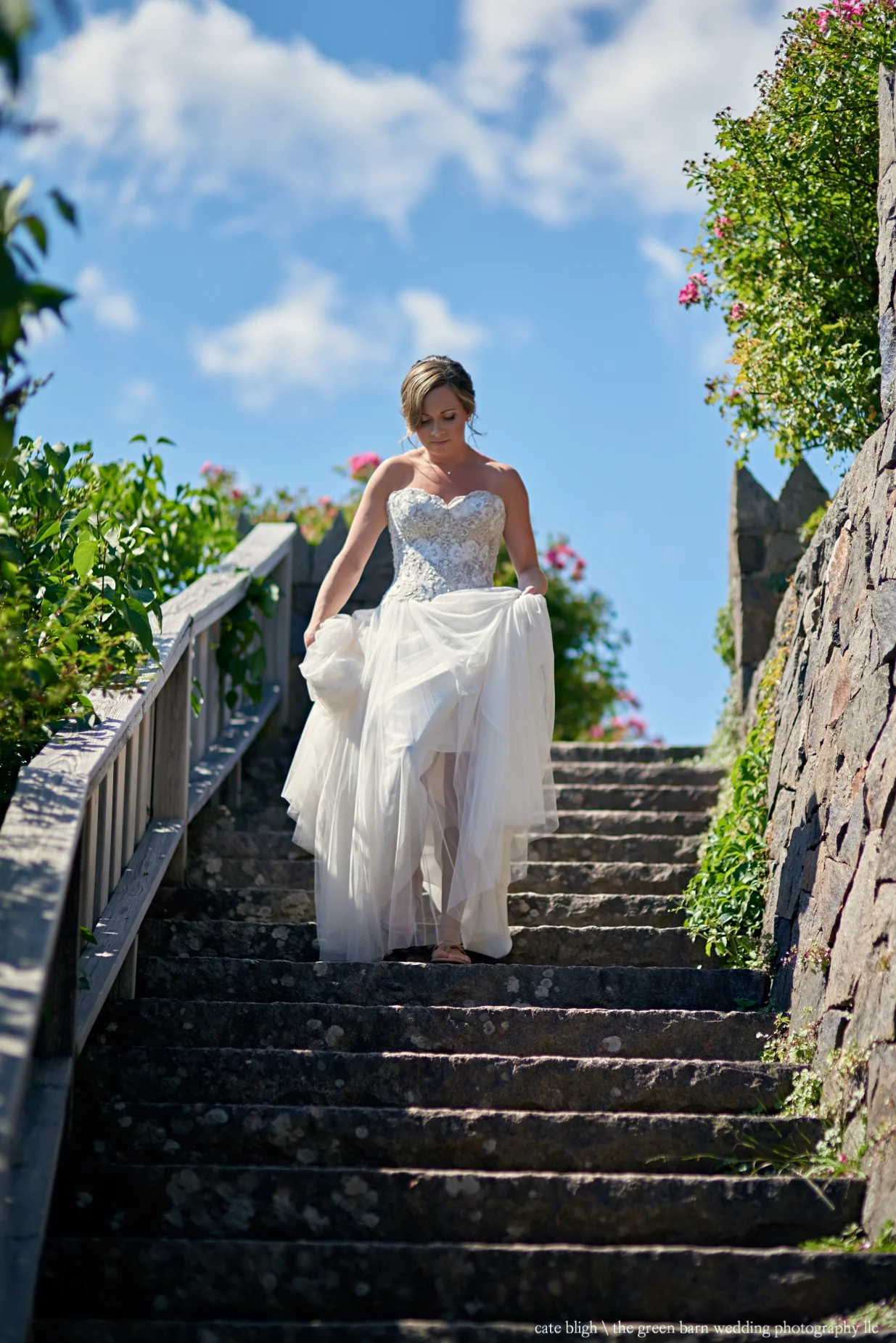 Bride at Castle in the Clouds Mansion NH