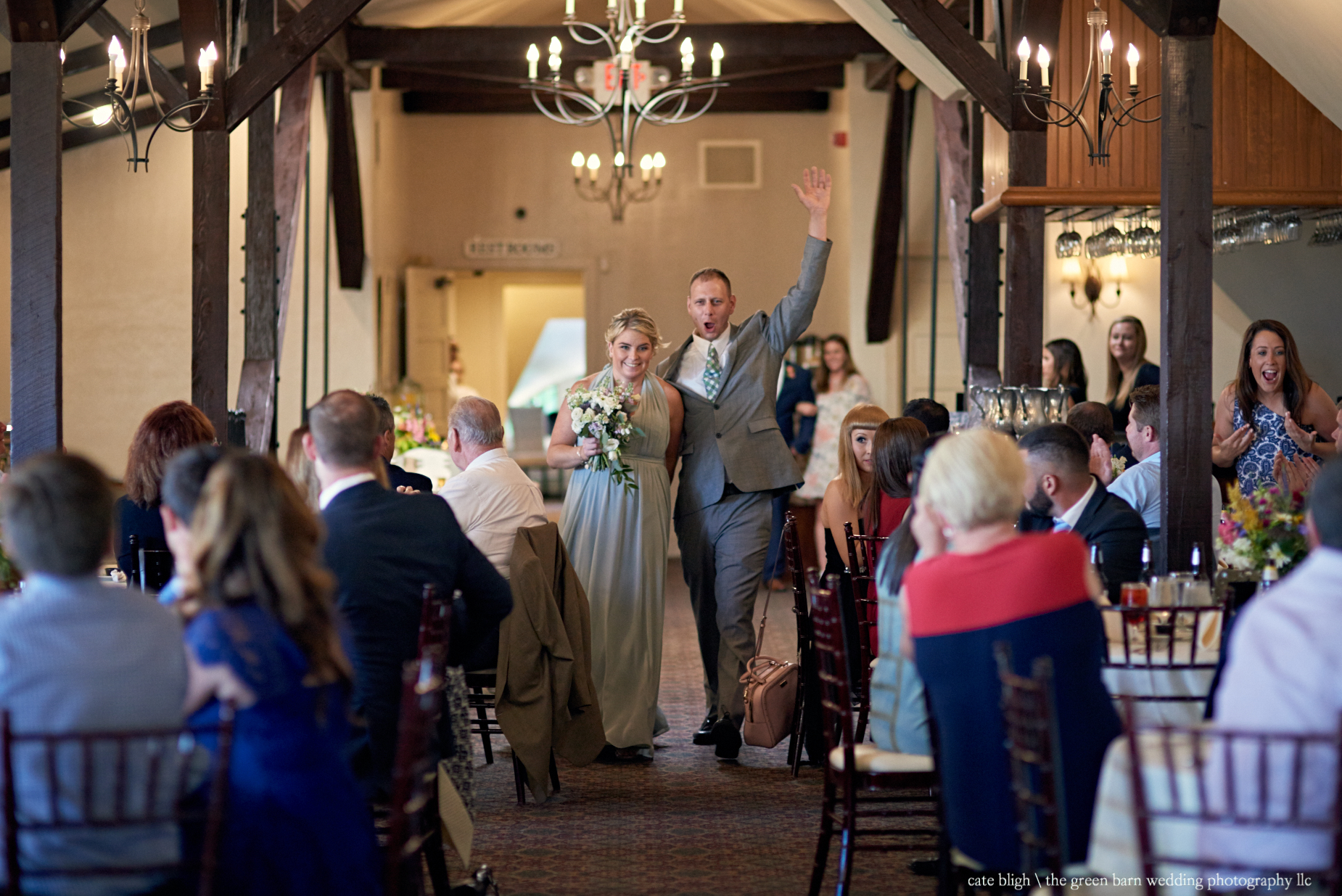 Bridal party introductions wedding reception at Castle in the Clouds
