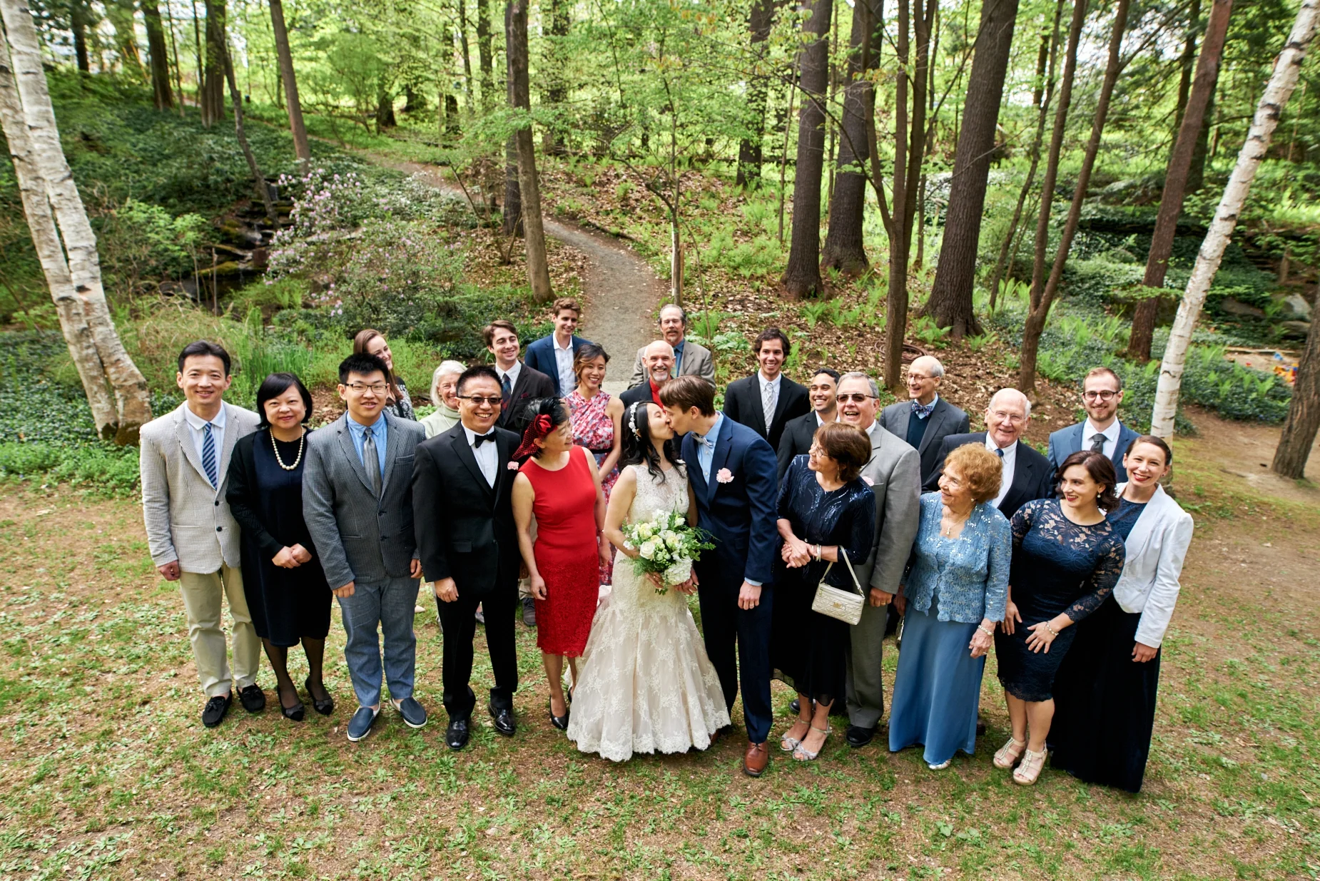Angela and Josh's wedding at Nathan's Garden in Hanover, NH