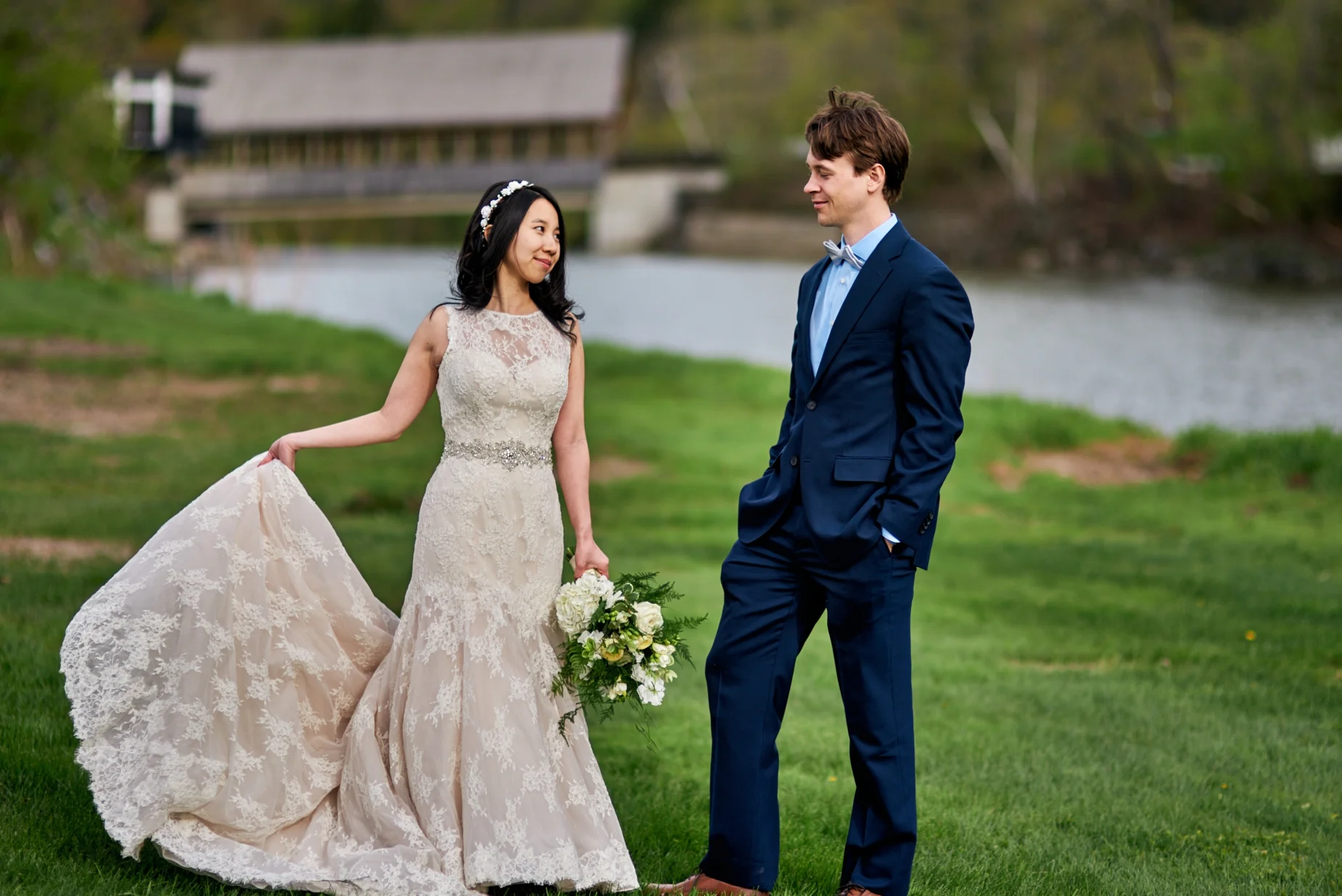 Angela and Josh's wedding at Nathan's Garden in Hanover, NH