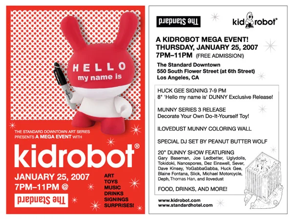 The Standard Hotel x Huck Gee x Kidrobot