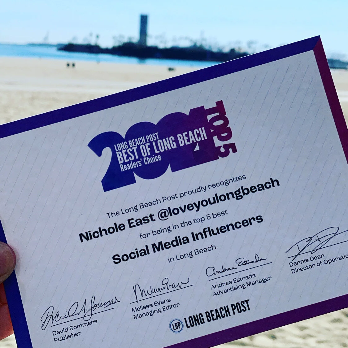 2021 Top 5 Social Media Influencer Award