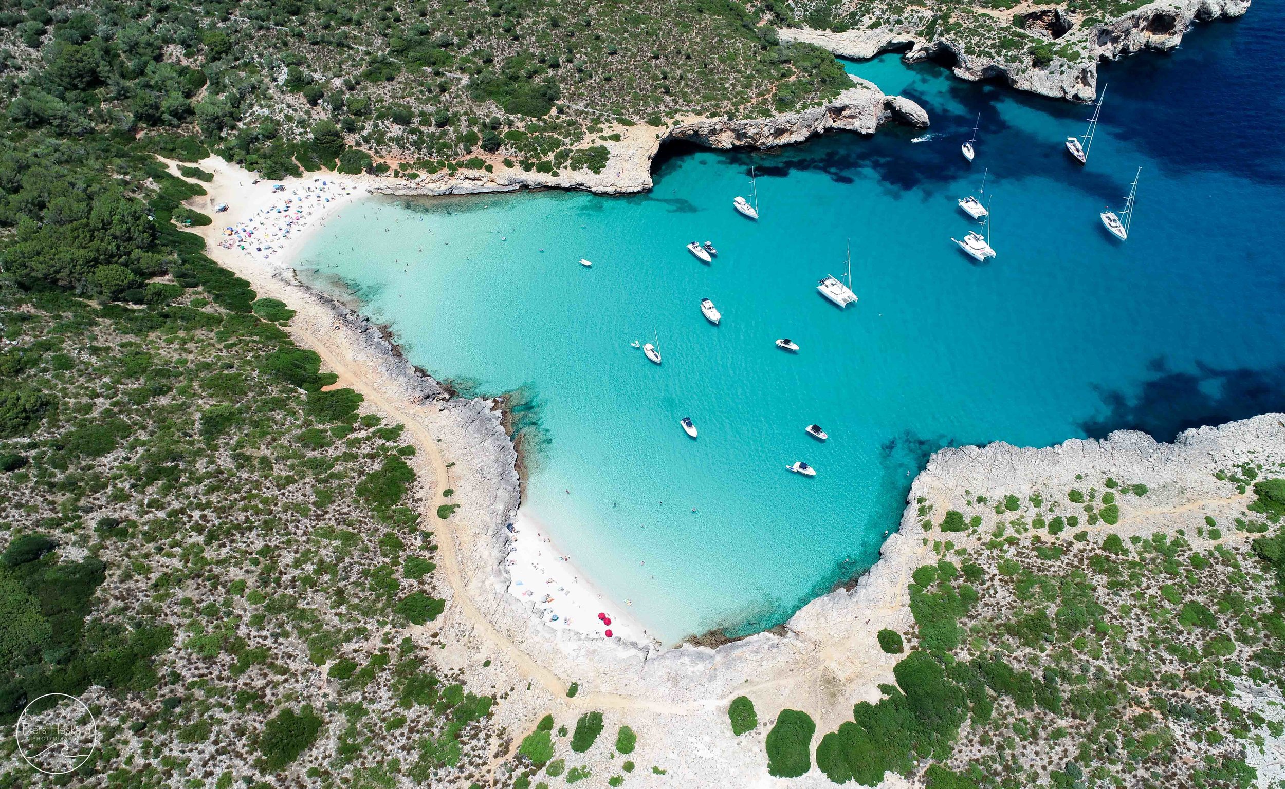 ‘Boats At Cala Varques’ - available in the ‘Aerials’ category.