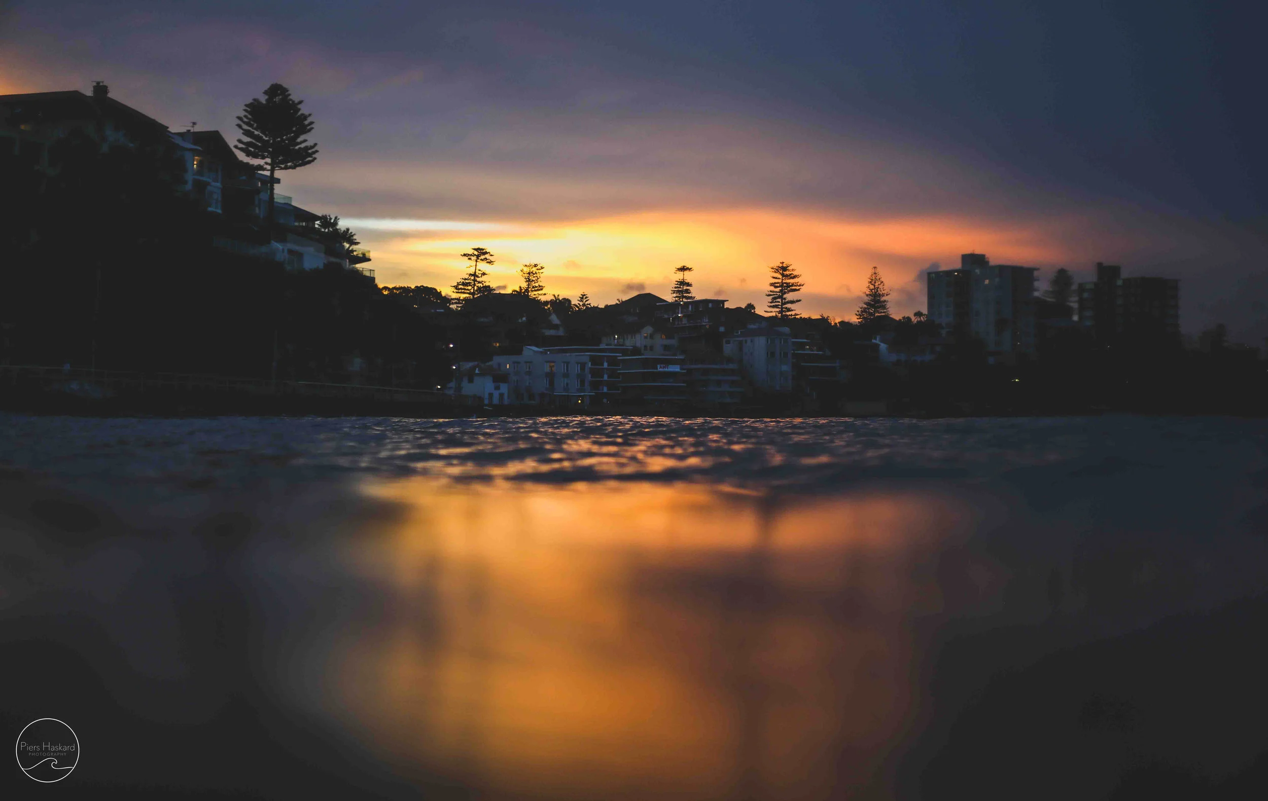 3.1.2019 // Sunset over the local, Shelly Beach. One of Australia’s East coast’s only West facing beaches.