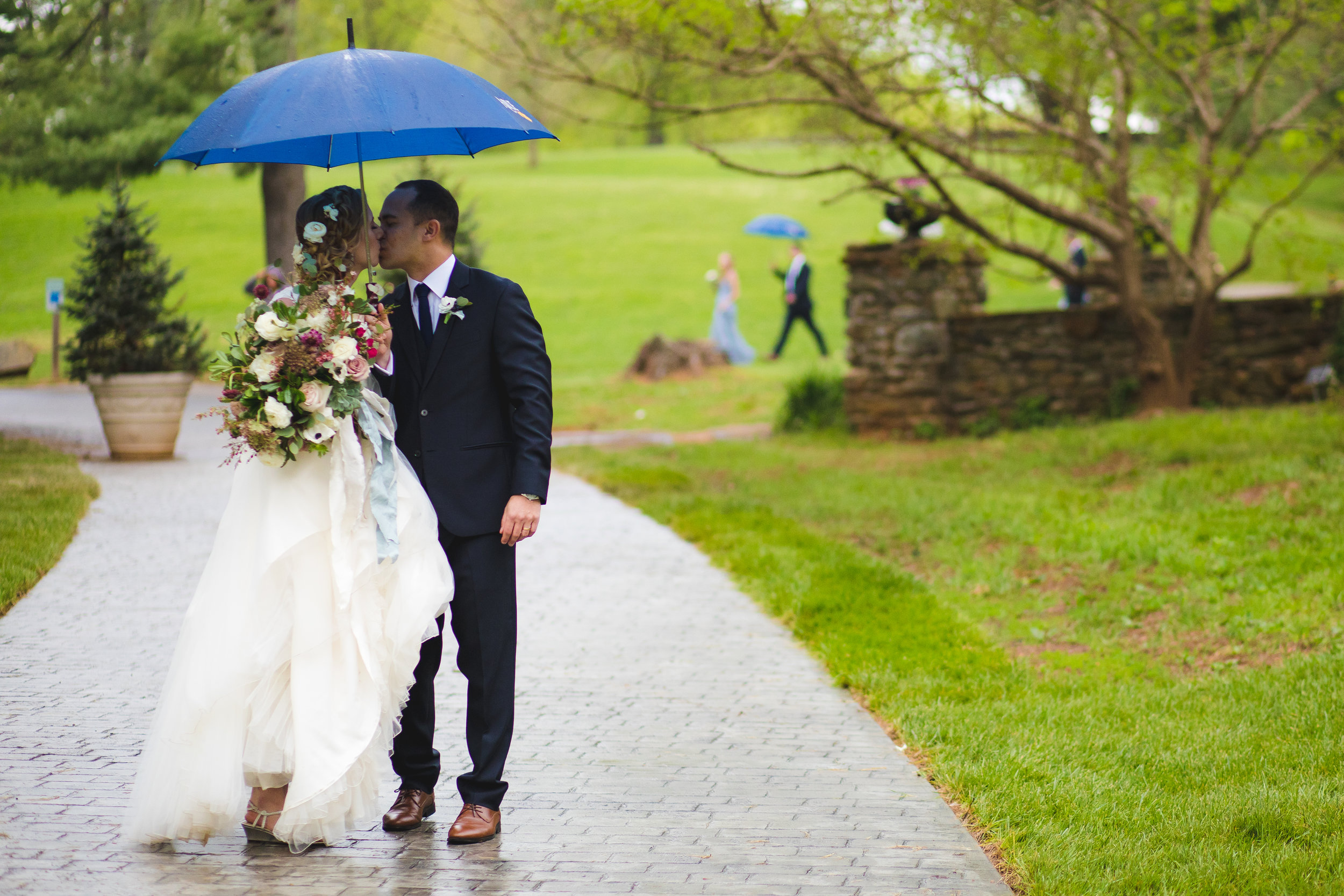 rainy day wedding