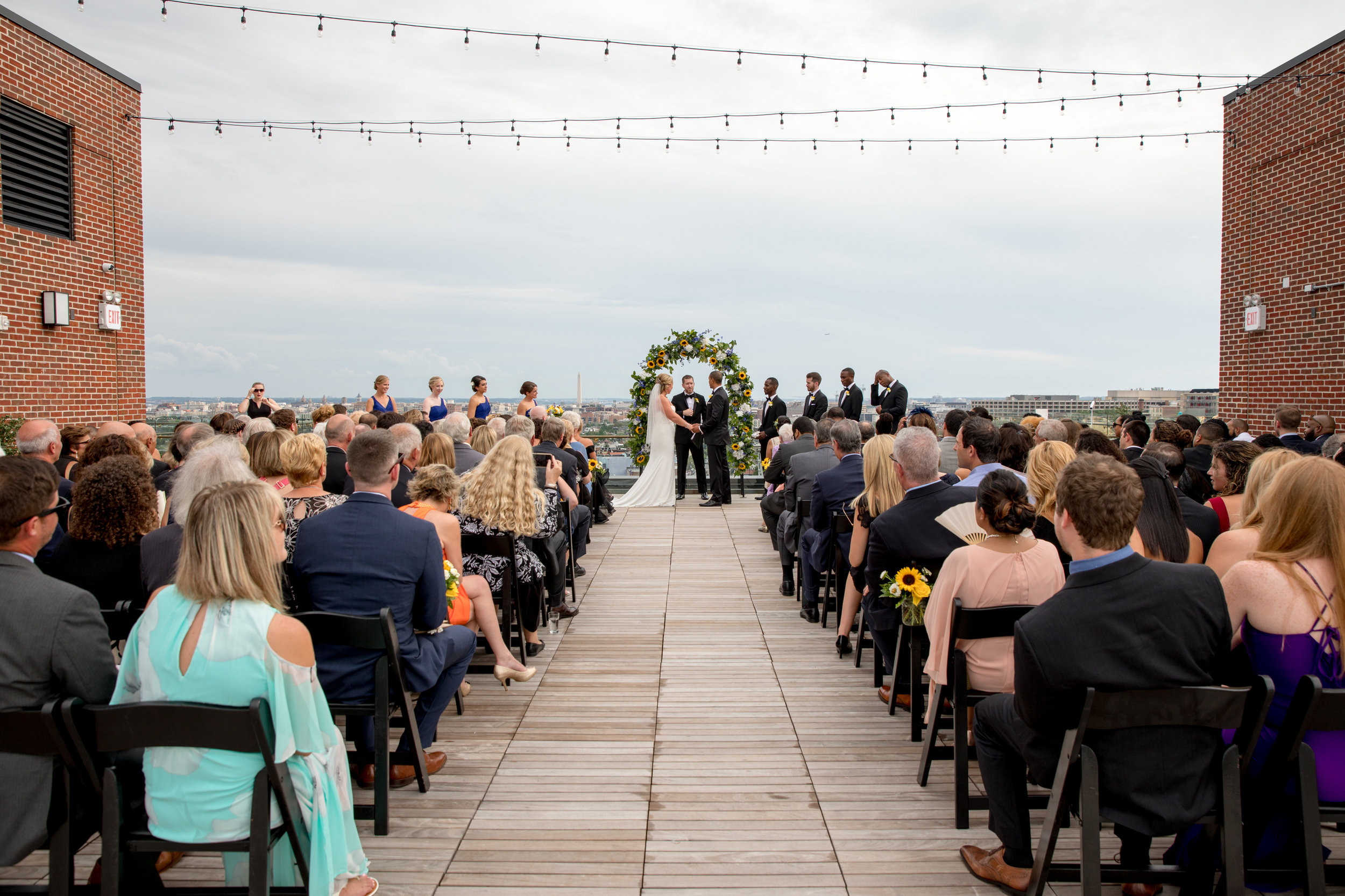 The Line Hotel DC Wedding rooftop