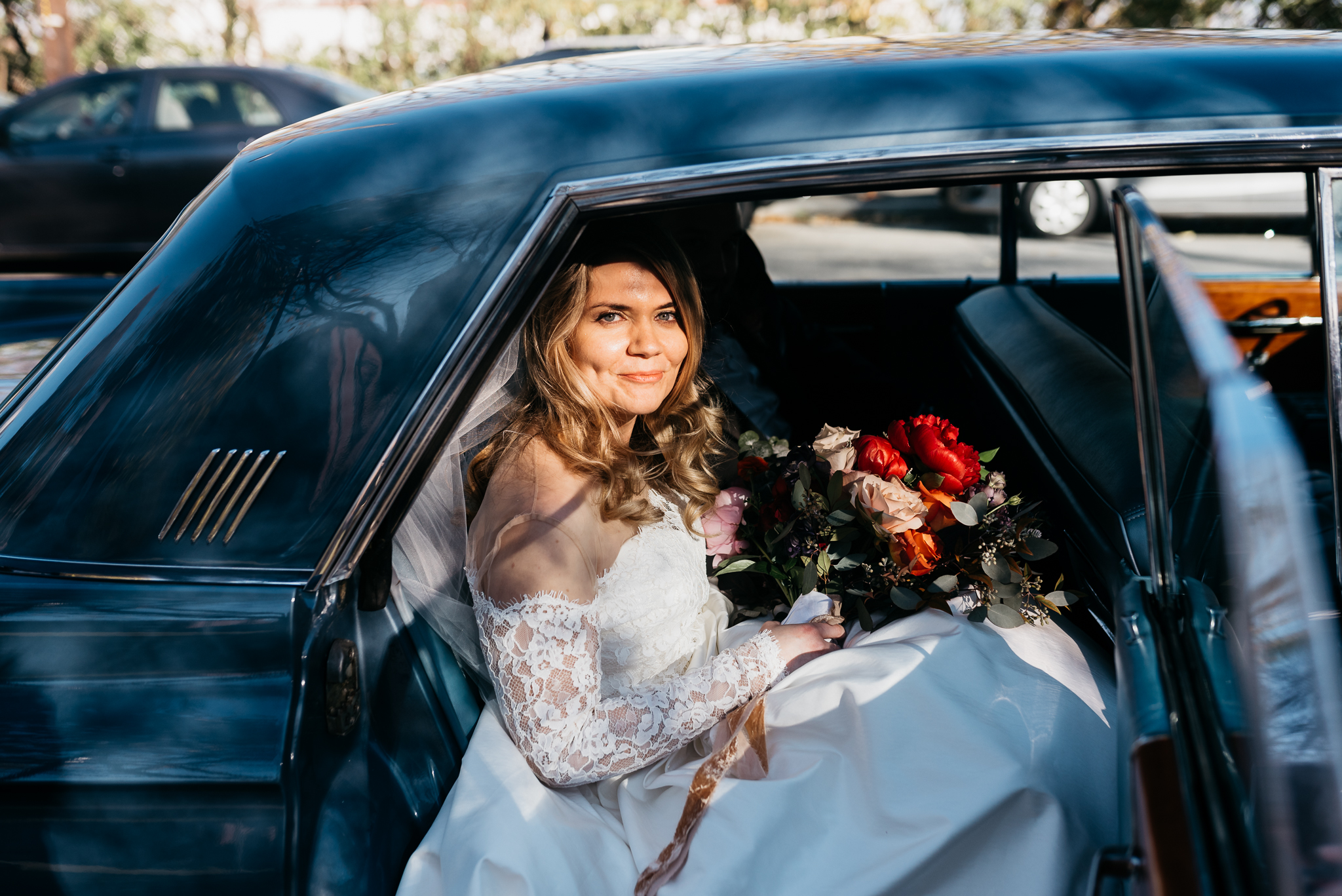 classic wedding car