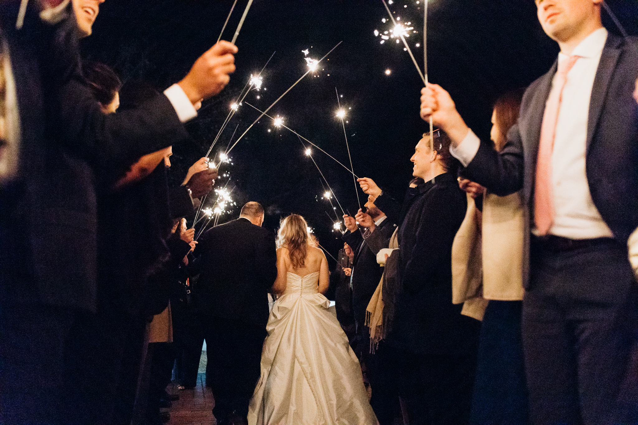 Mount Vernon Inn Wedding sparkler exit