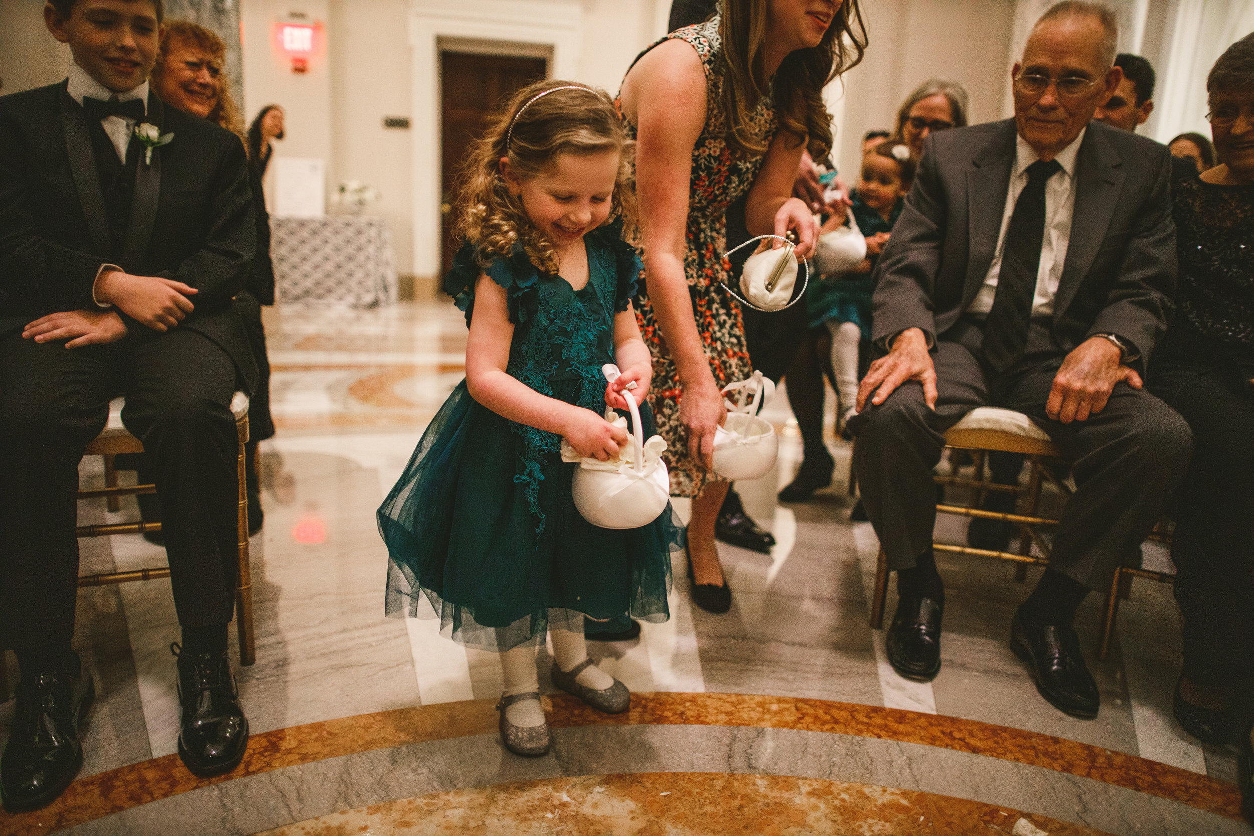 flower girl winter wedding