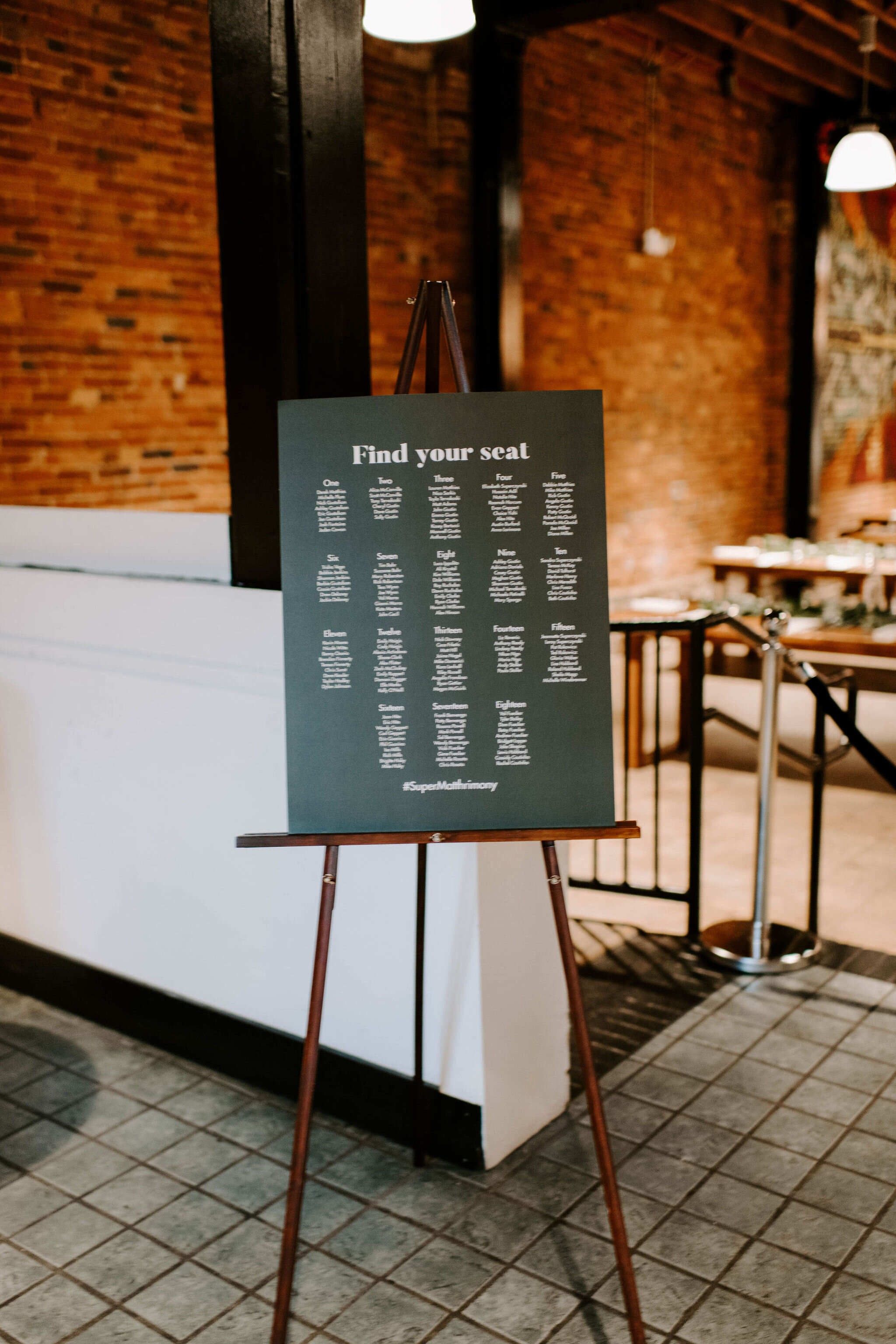 modern wedding table assignments