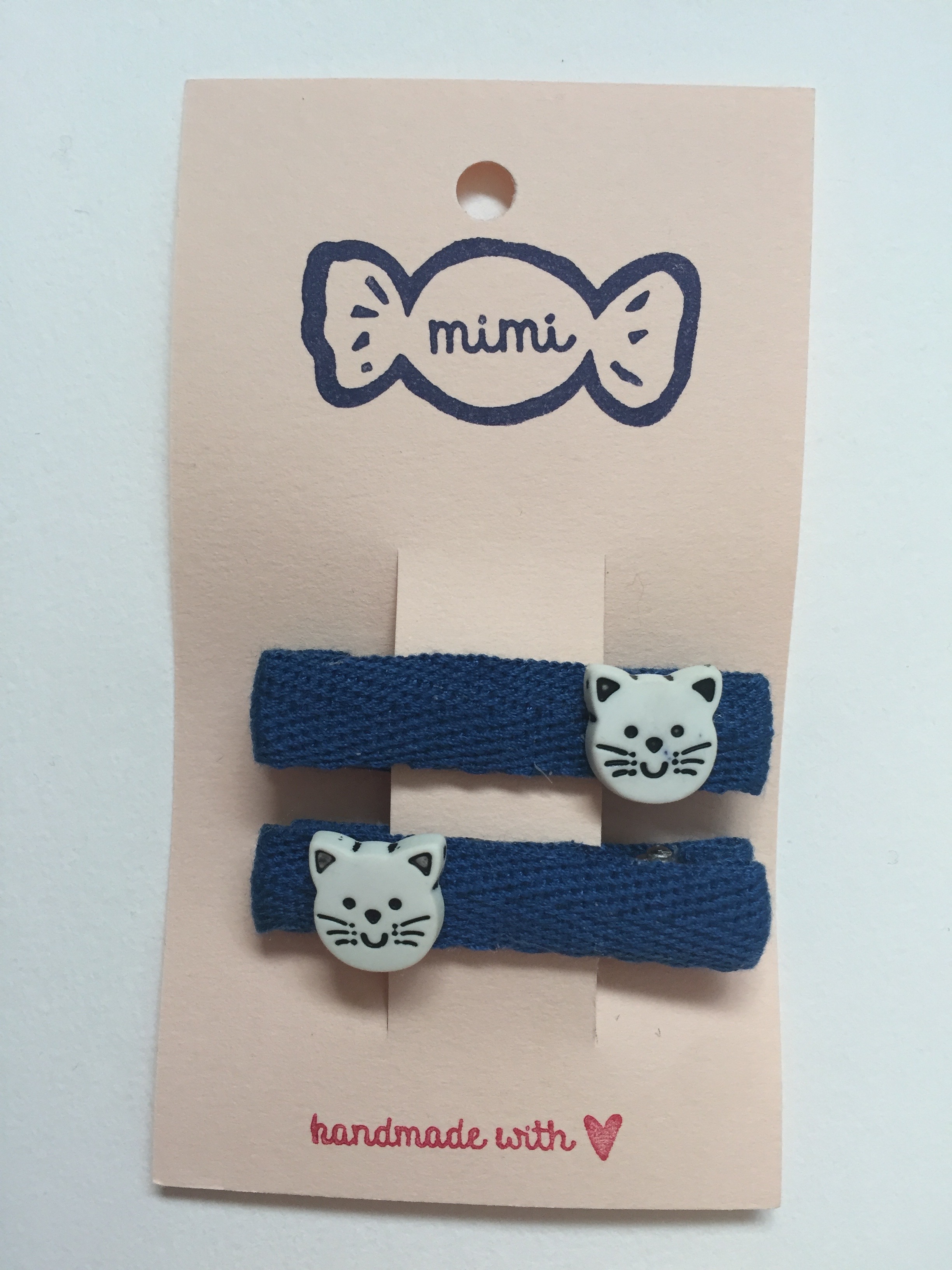 Kitty Cat Blue Hair Clips