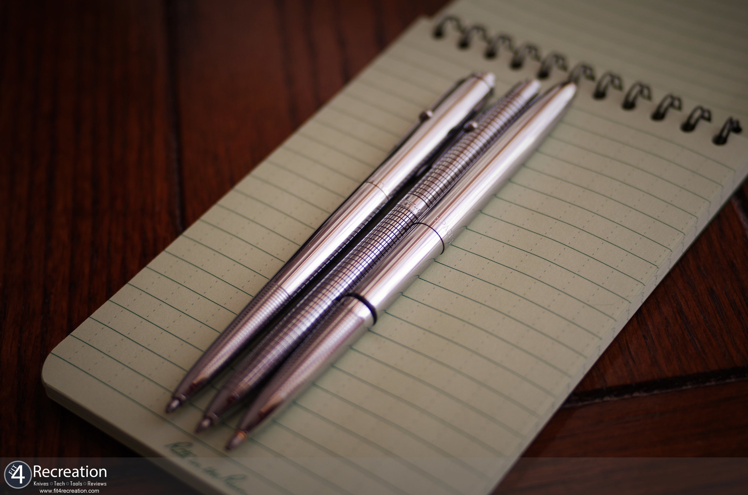 Fisher AG-7 (Left), Fisher Shuttle Pen (Center), Fisher Bullet (Right/Open)