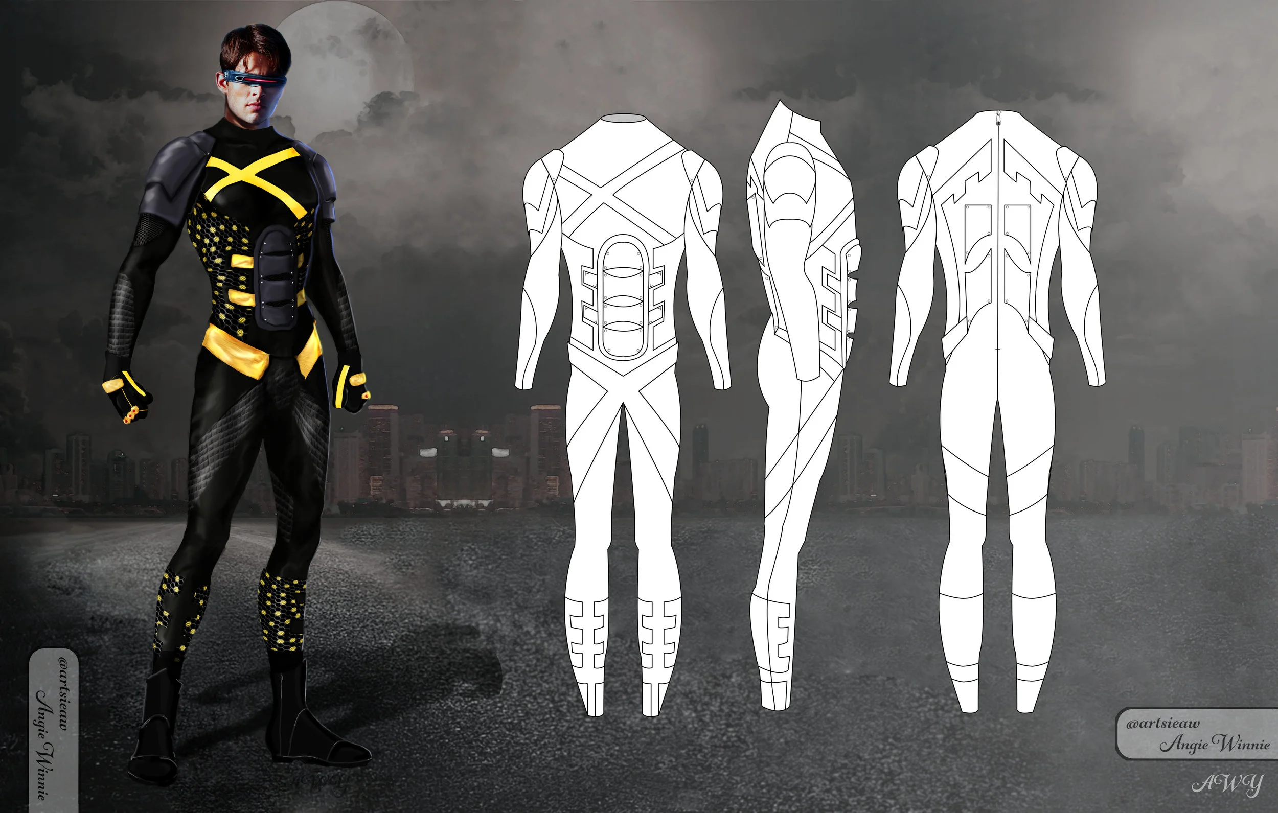   X-Men Cyclops Costume Redesign , 2016 │ Costume Illustration 