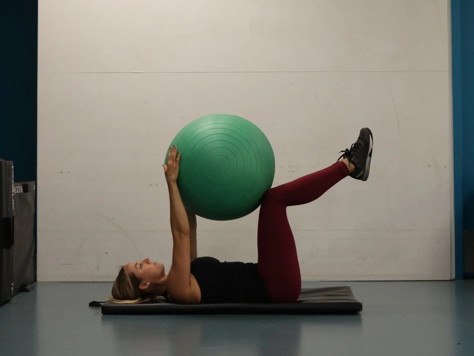 Engage core to maintain neutral spine