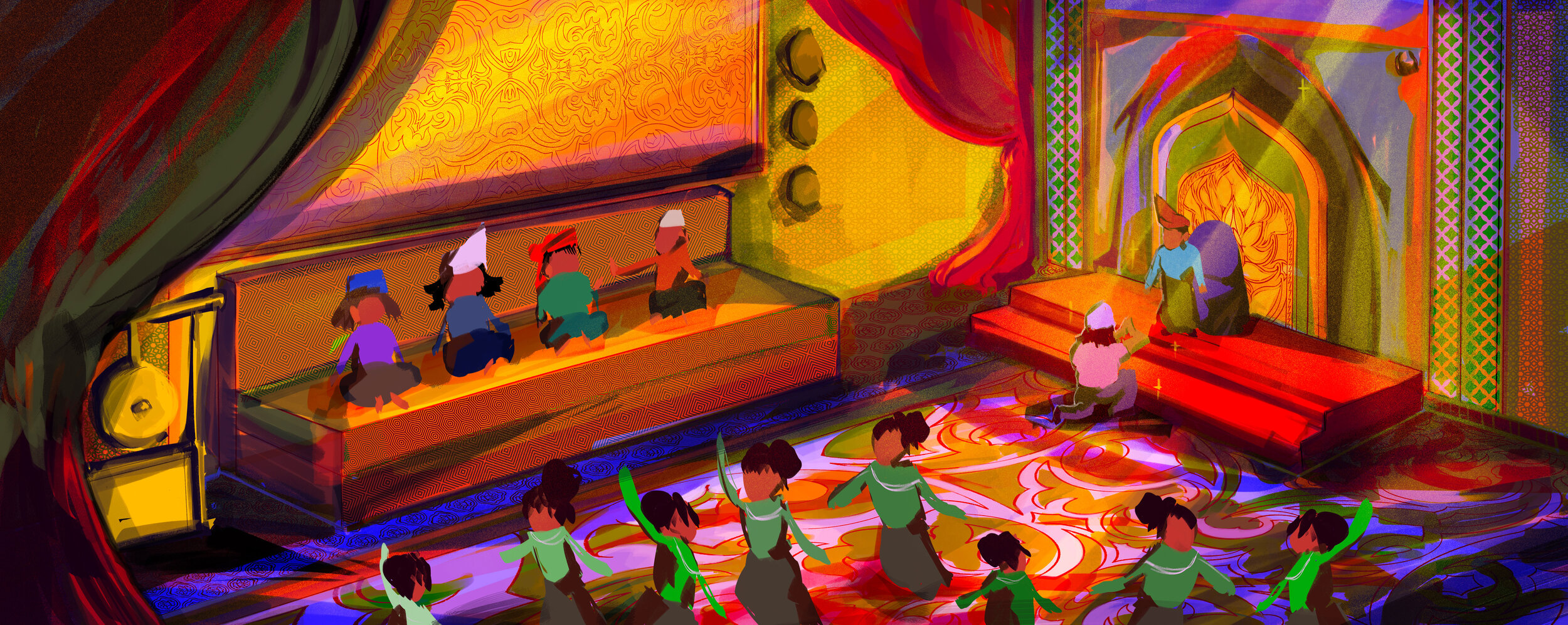 Pak Belalang gets recognized as the royal psychic by the King! There is an amazing performance, with music blaring all around.