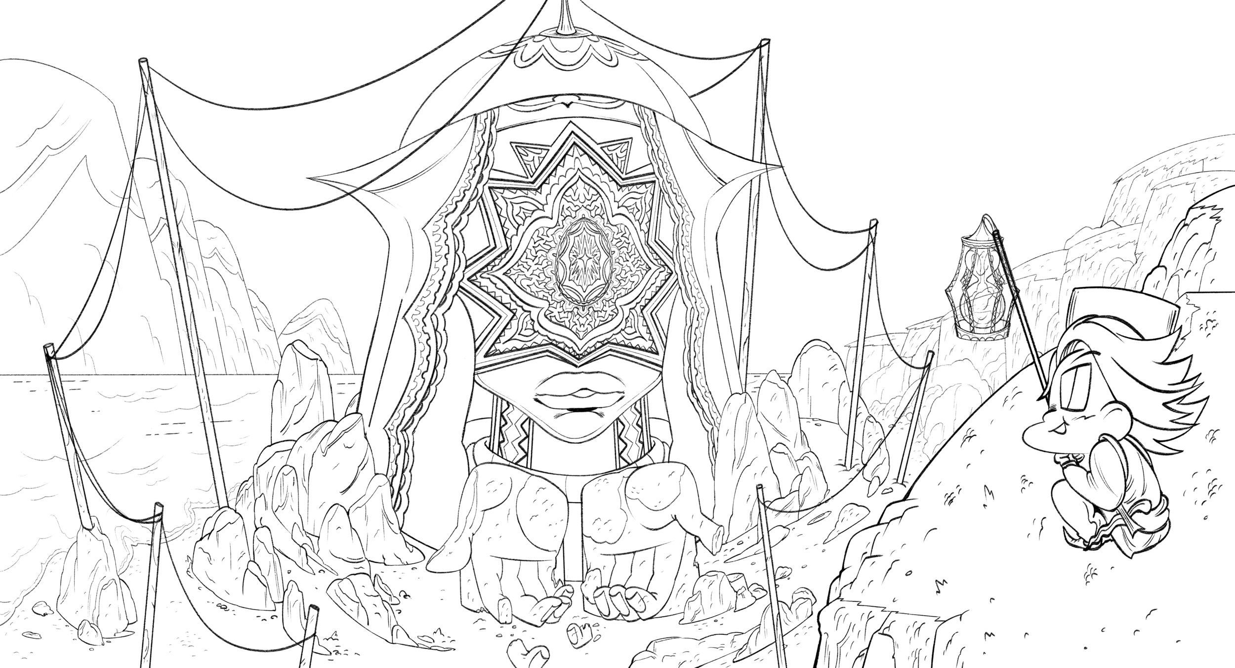 Lines for “Belalang finds the Mothers Shrine”