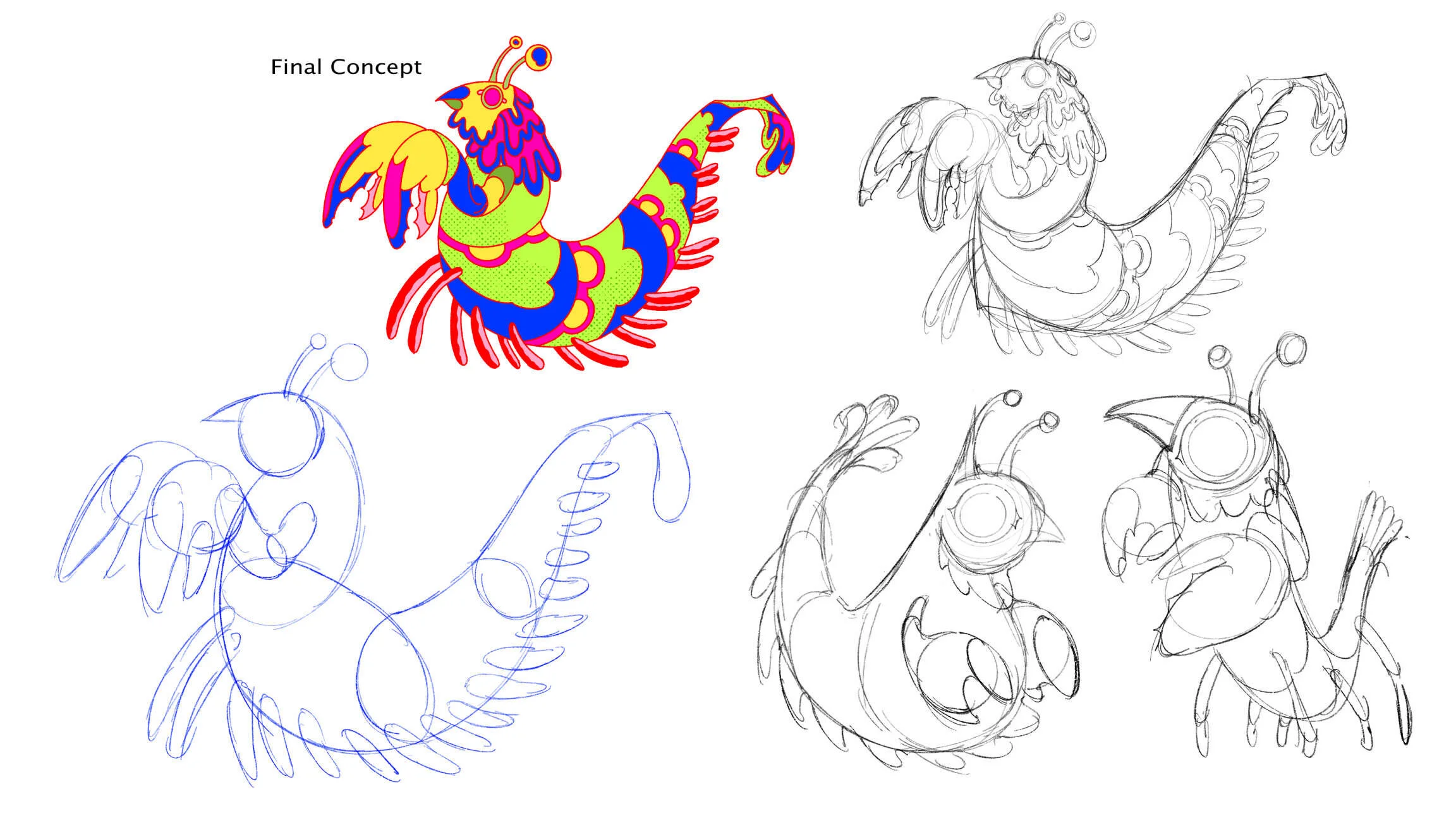 Species crossbreed of a rooster and a lobster, who lives high up in larger tree domains and has a more paranoid personality and a nervous attitude.