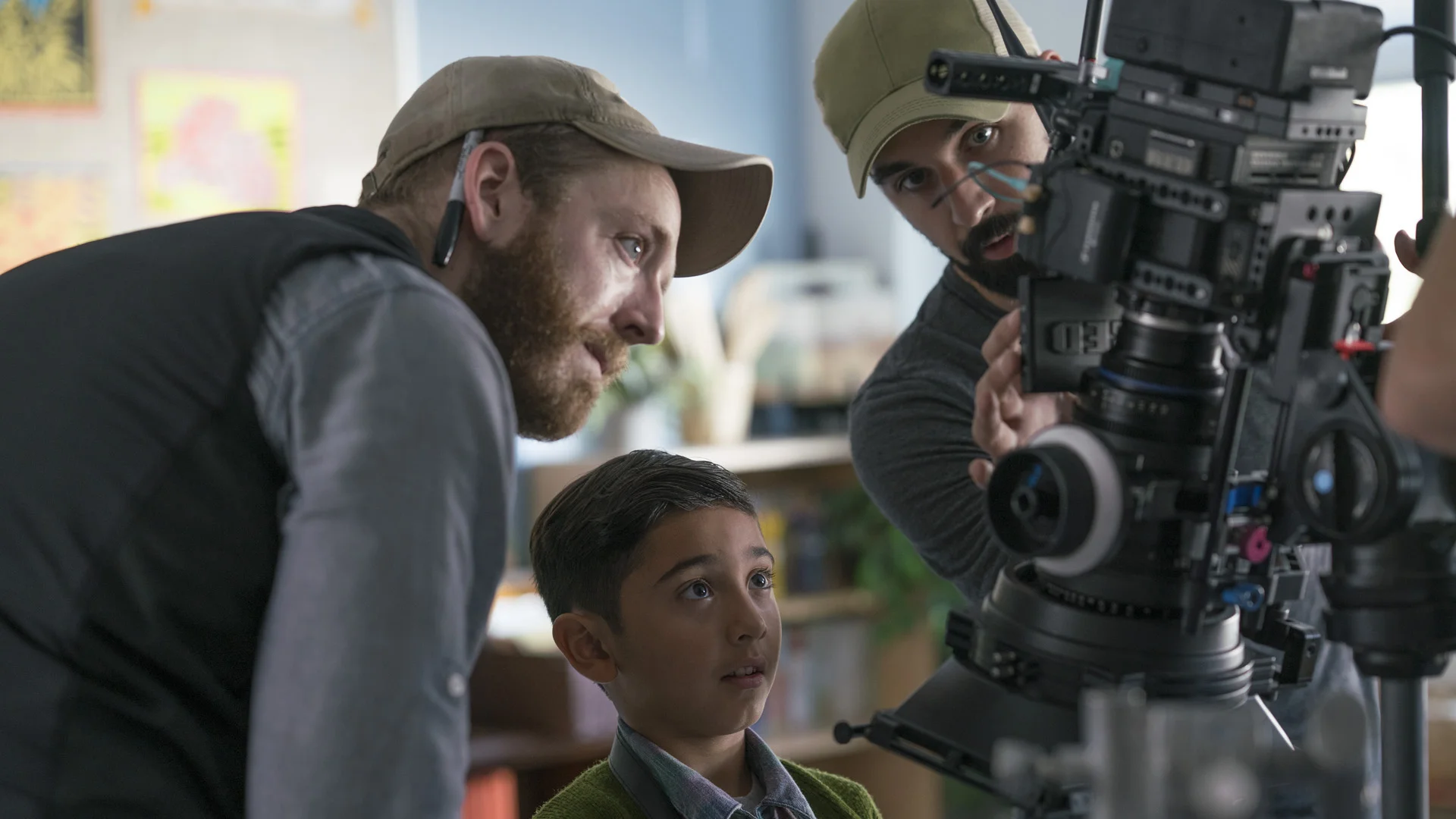 Scott and DP Ian Wells help Joseph line-up a quick insert. All of the key props and classroom dressing were meticulously crafted by Justyna Kornacka and Viviana Palacio, whose talents we were fortunate to have access to for this project.