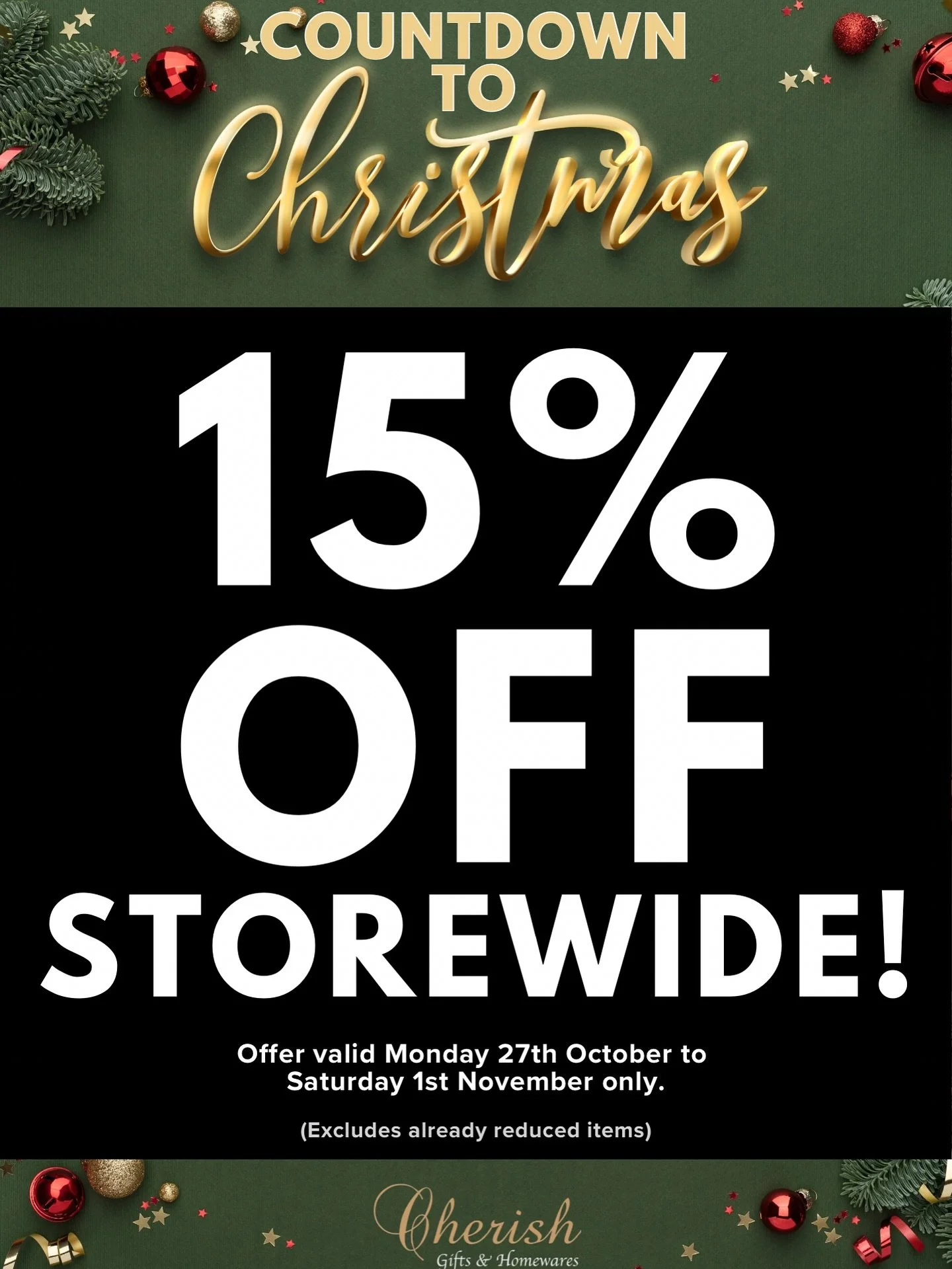 🎄 Deal 1 of our 8 Deals of Christmas is here! Kick off the countdown with 15% OFF STOREWIDE! ✨ Unwrap the savings and treat yourself (or someone special) this festive season. 🎁 But hurry &mdash; this deal won&rsquo;t last long!

#eightweeksofchrist