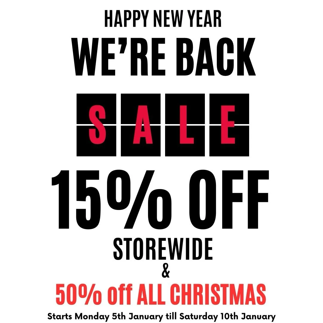 Happy New Year! 🎉We&rsquo;re back and ready to kick off 2026 with a bang!✨ Join us from Monday 5th January for 15% OFF STOREWIDE and a massive 50% OFF all Christmas items. 

Don&rsquo;t miss out! Sale ends Saturday 10th January.

#NewYearSale #Giftl