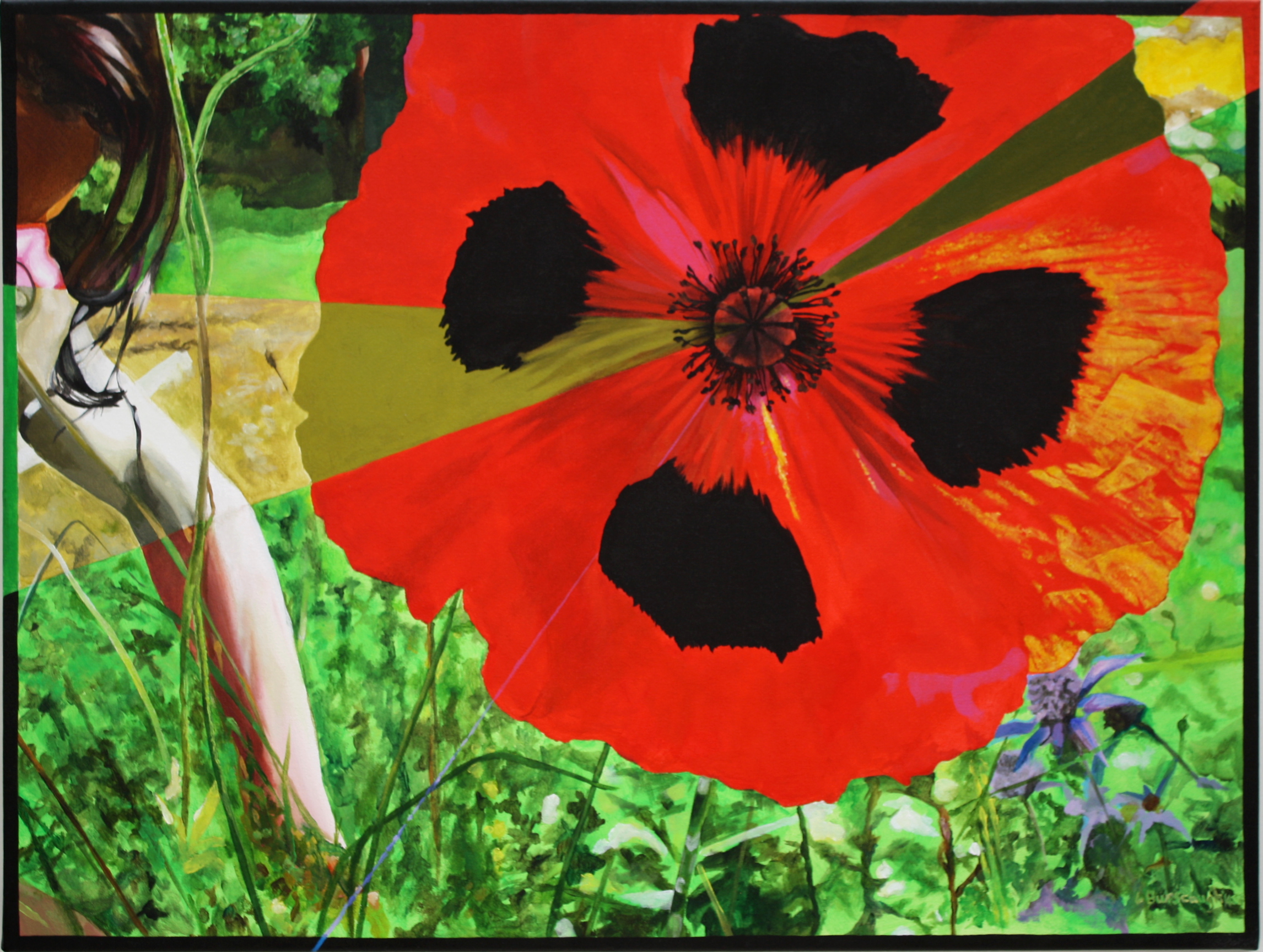 ‘Dalton’s Poppies’  Acrylic on canvas, 2014