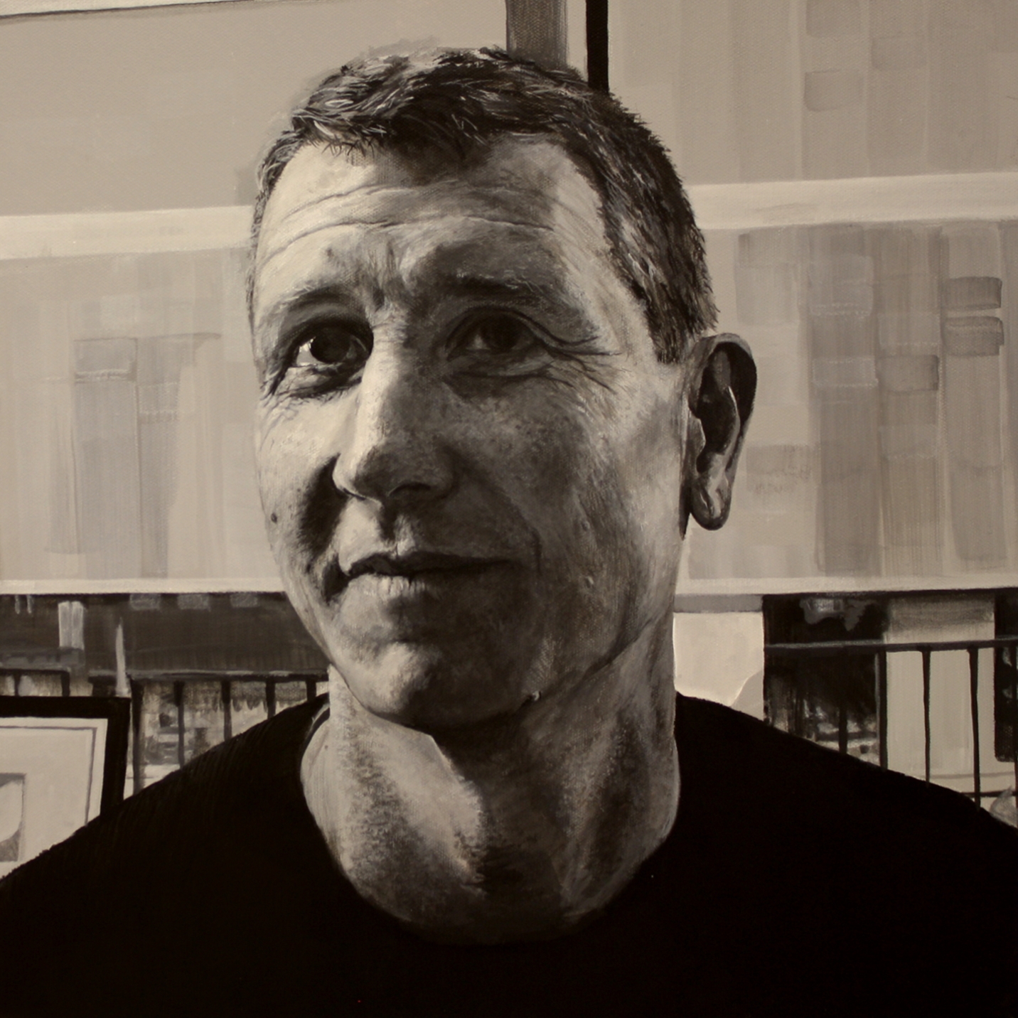 ‘Professor Rob Lucas: Monochrome Standard Vision’ Acrylic on canvas, 2014