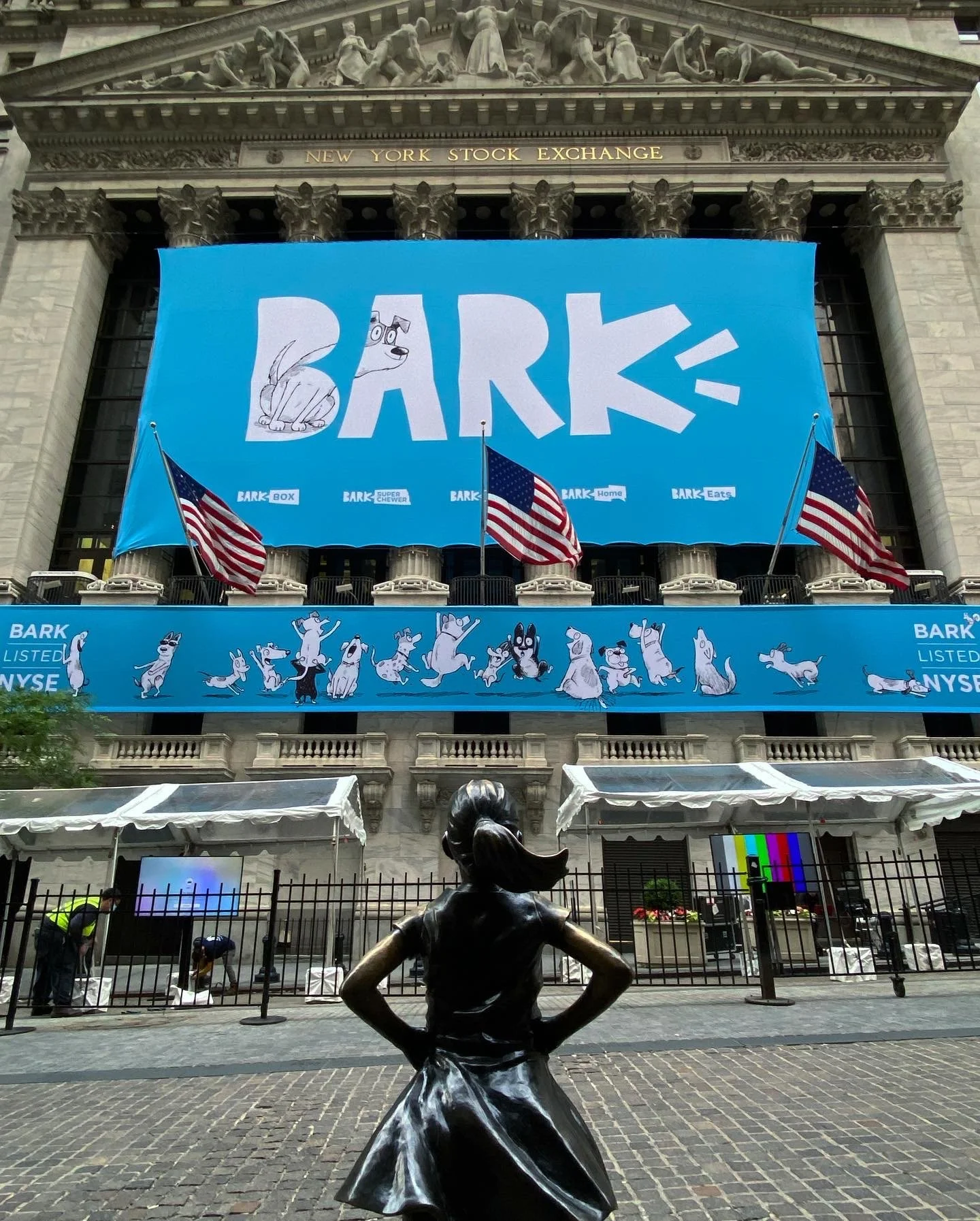 Bark Goes Public and My Dogs Graced the Facade of the NYSE
