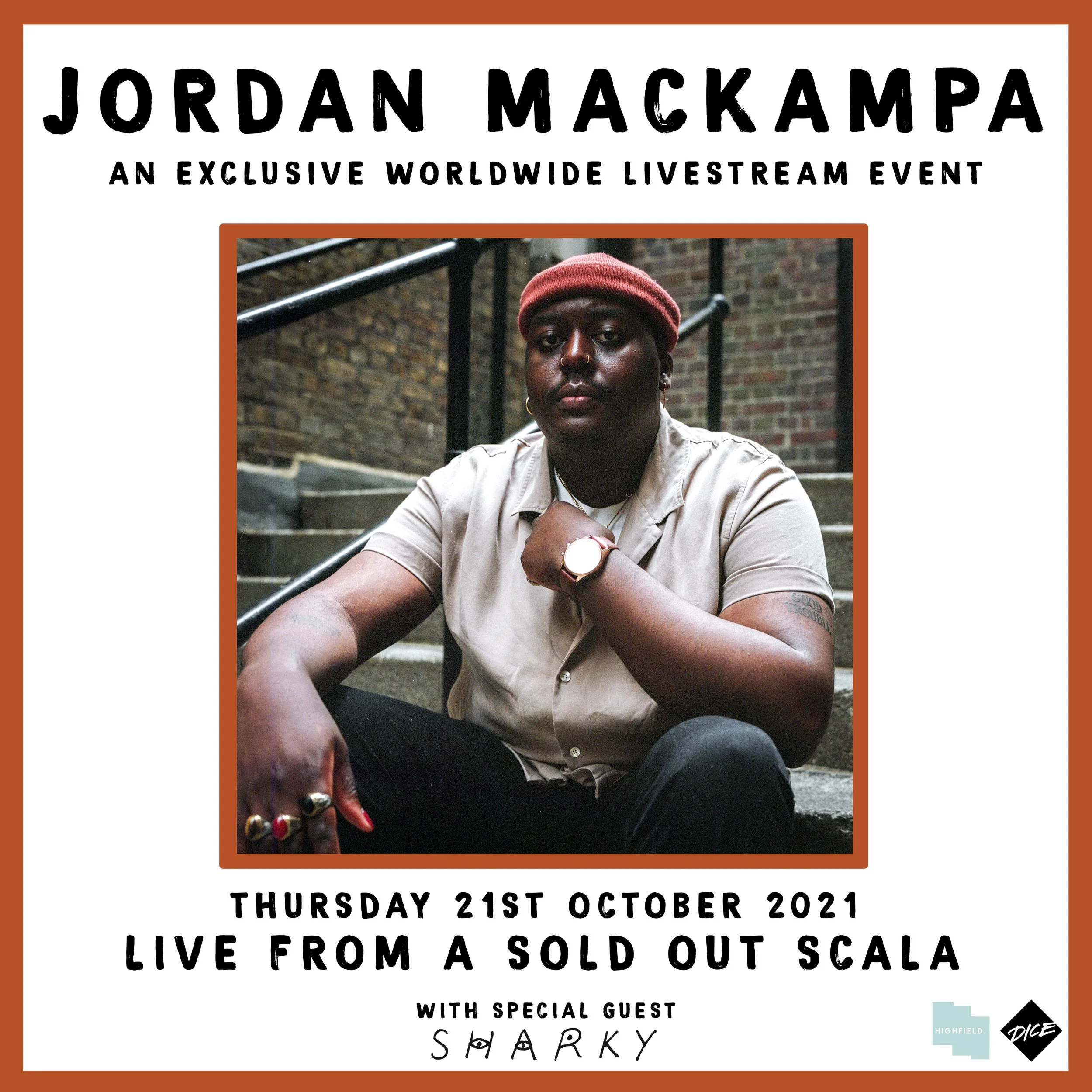 Jordan Mackampa announces Live Stream oh his Sold Out Scala Show