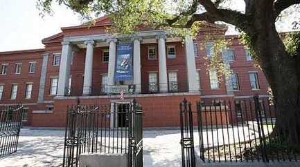 The Old U.S. Mint began minting in 1838 in this stunning Greek Revival-style building