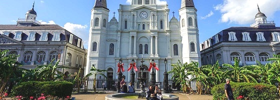The stately St. Louis Cathedral in the heart of the city