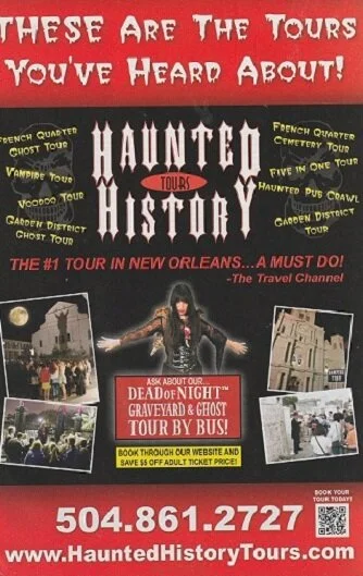 Just looking at this ad for Haunted History Tours scares me!!!