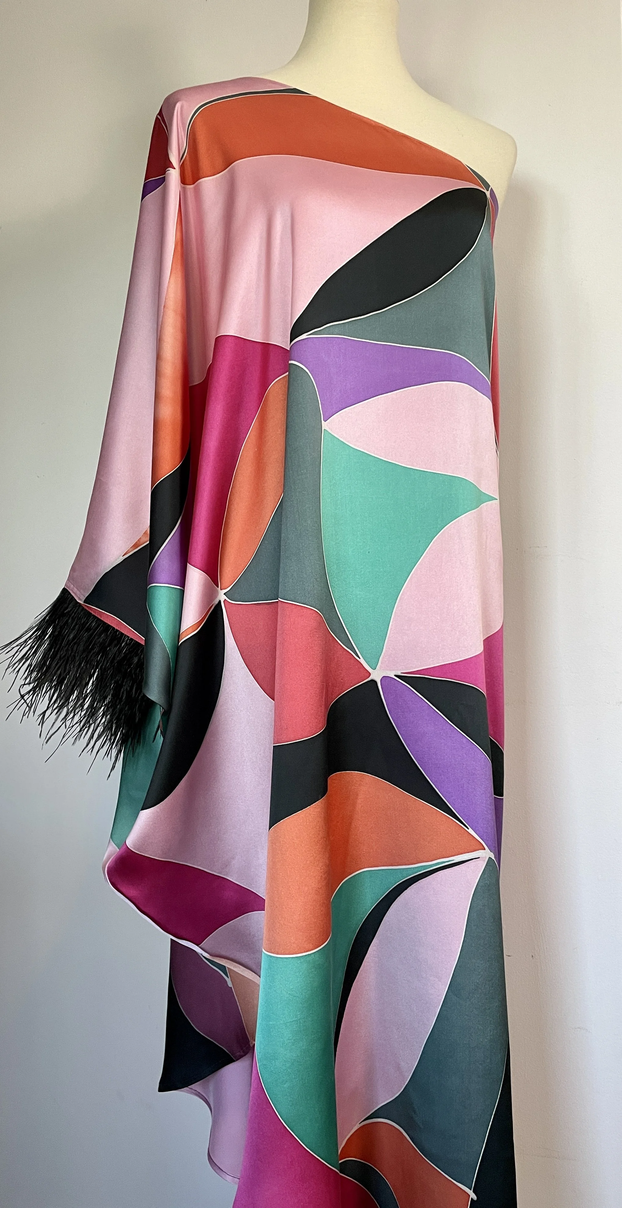 Stained Glass One Shoulder Caftan