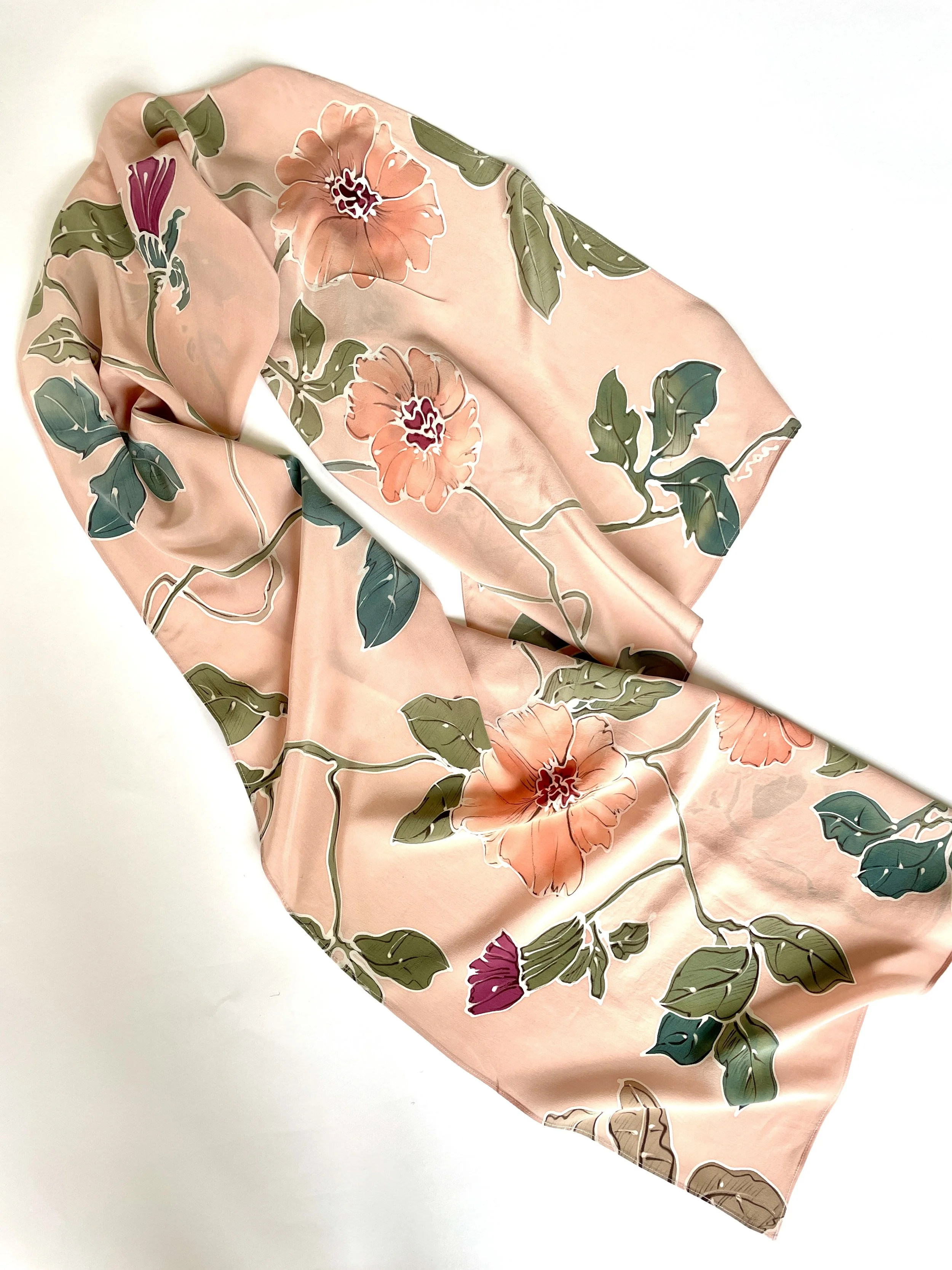 Coral Nouveau Floral