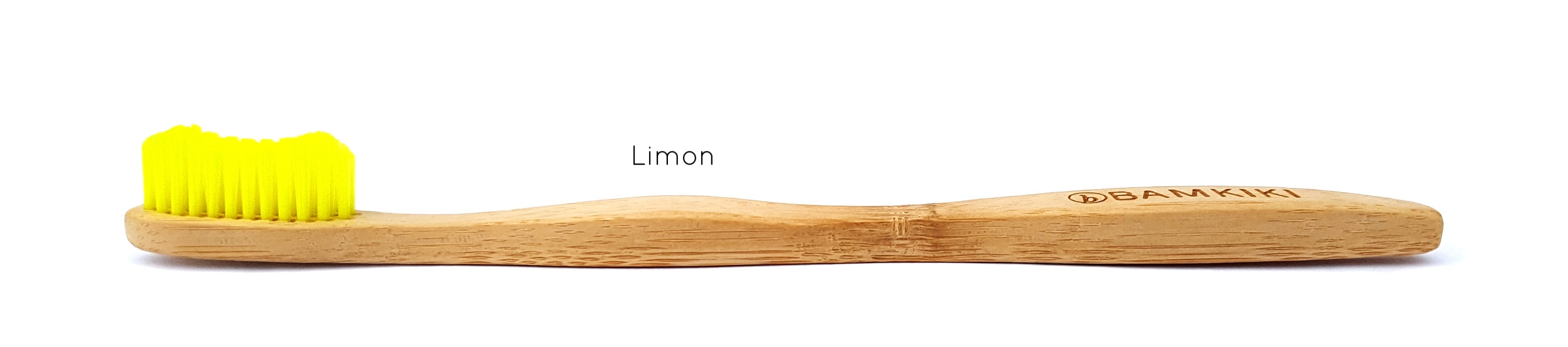 Australia environmentally friendly and biodegradable adult size bamboo toothbrush Limon.