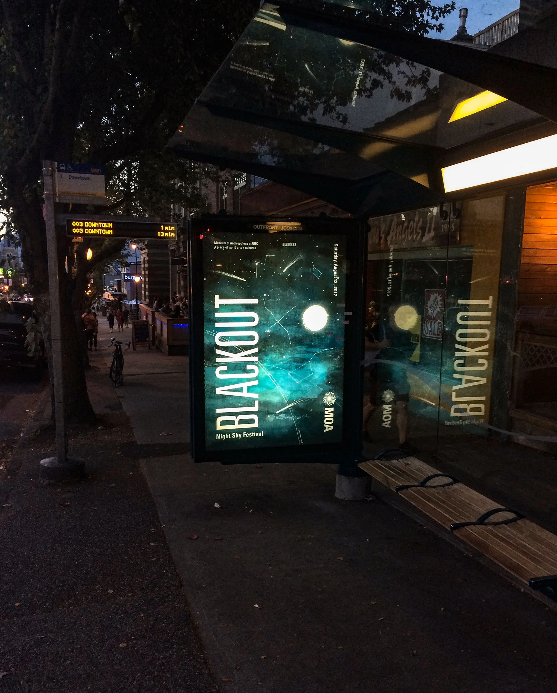  The bus shelter lights really made the illustration sing.  