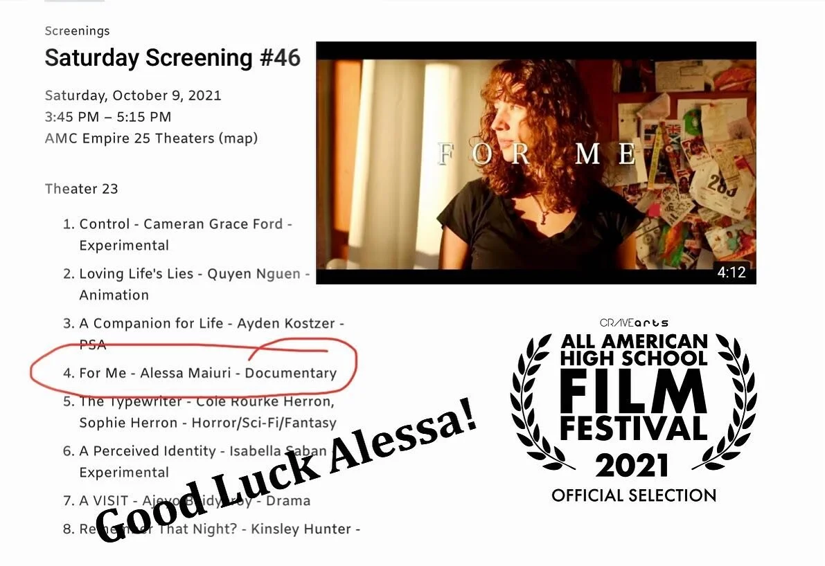 Congratulations and Best of Luck this weekend @hsfilmfest We’re cheering you on from the sidelines! #rocktheredcarpet #hsfilmfest2021 #hudtv @hsfilmfest @hhsclubsandactivities_ @hudsonhigh2021 @hudsonpublicschools @thebigrednews @alessamaiuri