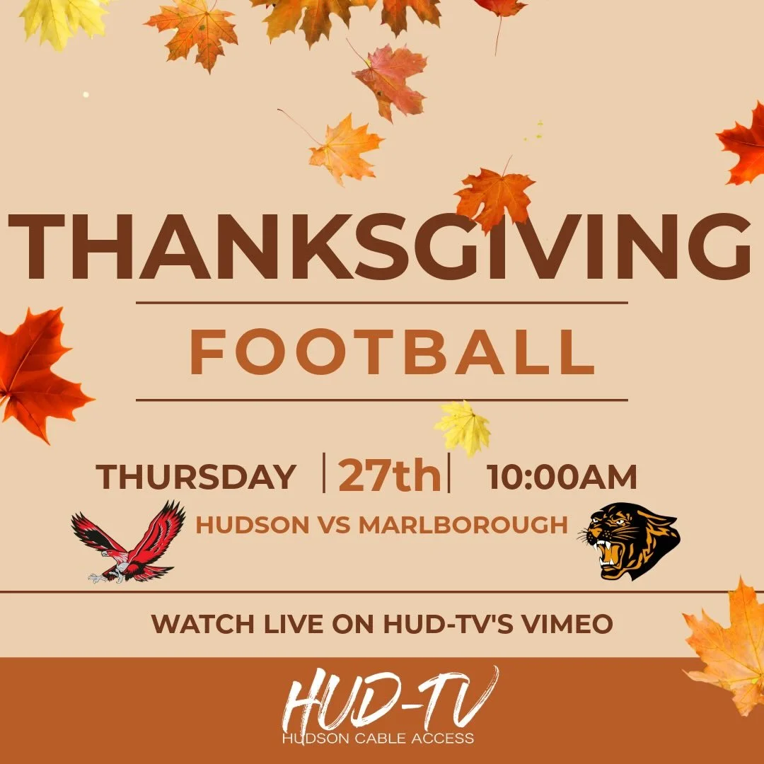 Don&rsquo;t miss the annual Hudson vs Marlborough Thanksgiving Day football game! Hud-TV will be LIVE with all of the action tomorrow at 10:00AM. 🏈📣

⚪️Let&rsquo;s go Hawks!🔴
