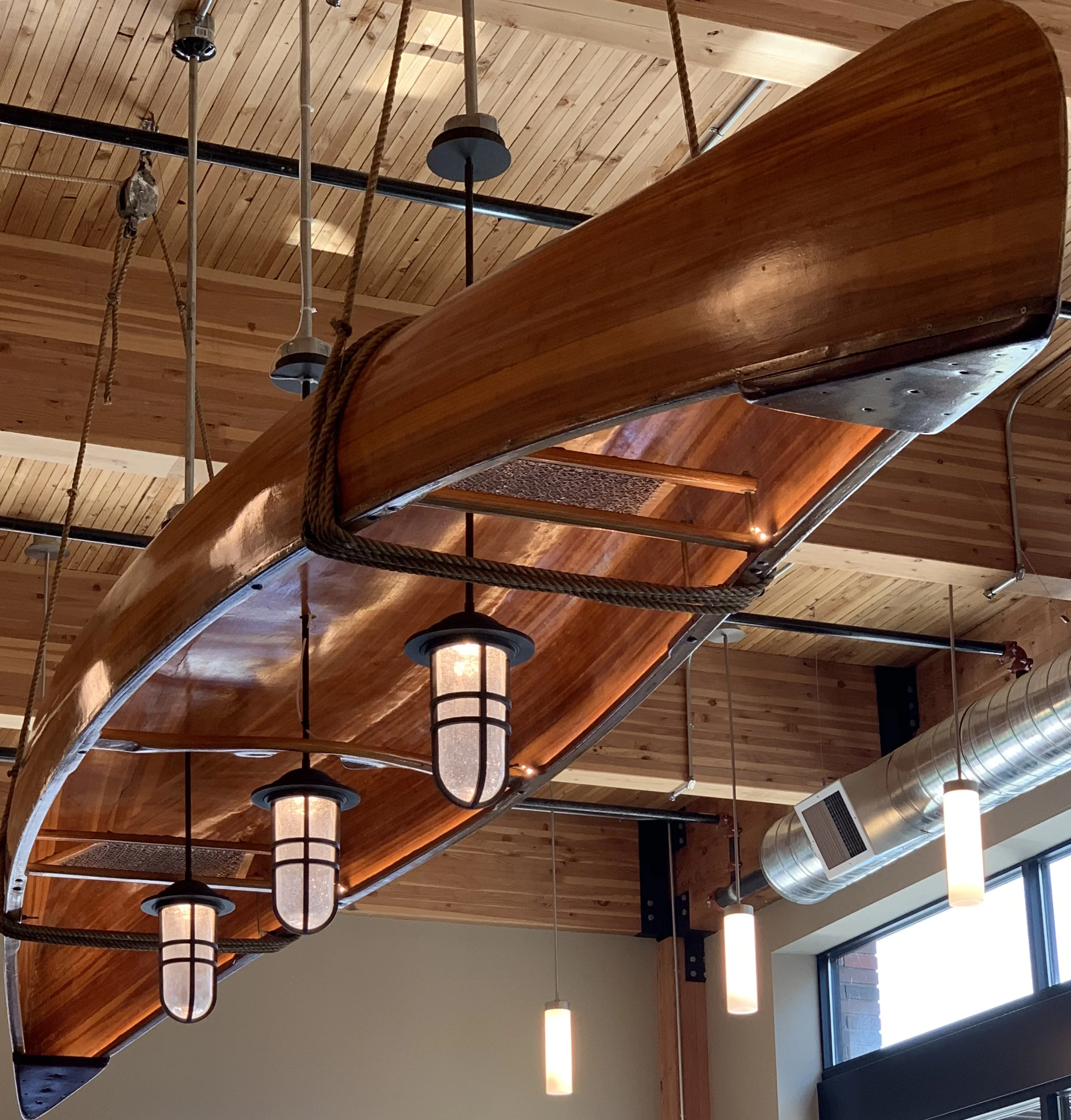 Erik Runyan Jewelers unique canoe light fixture